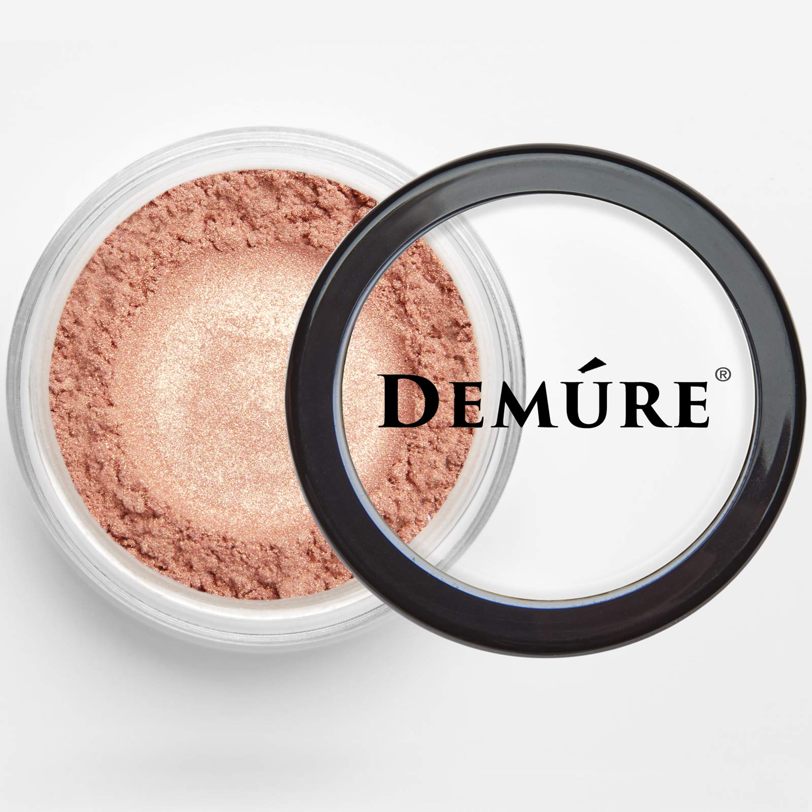 Demure Mineral Make Up Golden Coral Shimmer Loose Powder Glitter Eyeshadow - Professional Long-Lasting Eye Makeup for Day & Night Looks