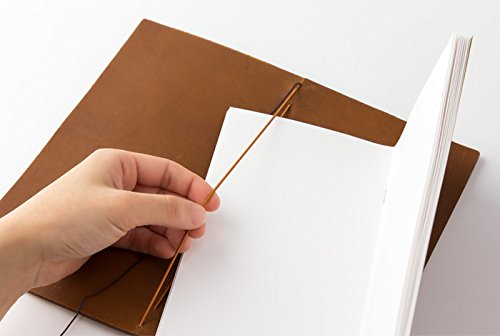 DESIGNPHIL Traveler's Notebook - Regular Size Camel Leather Journal 15193006 | Perfect for Travel, Diary Writing & Sketching