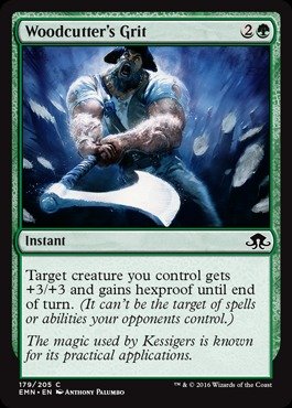 Magic: the Gathering - Woodcutter's Grit (179/205) - Eldritch Moon MTG Card - Perfect for Commander, Modern & Standard Deck Building - Collectible Trading Card Game Accessory