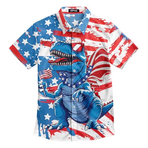 Us Flag Dinosaur