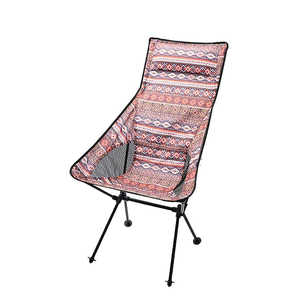 Ultra Lightweight Portable Folding Backpack Chair - Compact Camping Chair for Beach, Picnic, Hiking & Outdoor Activities (Orange)