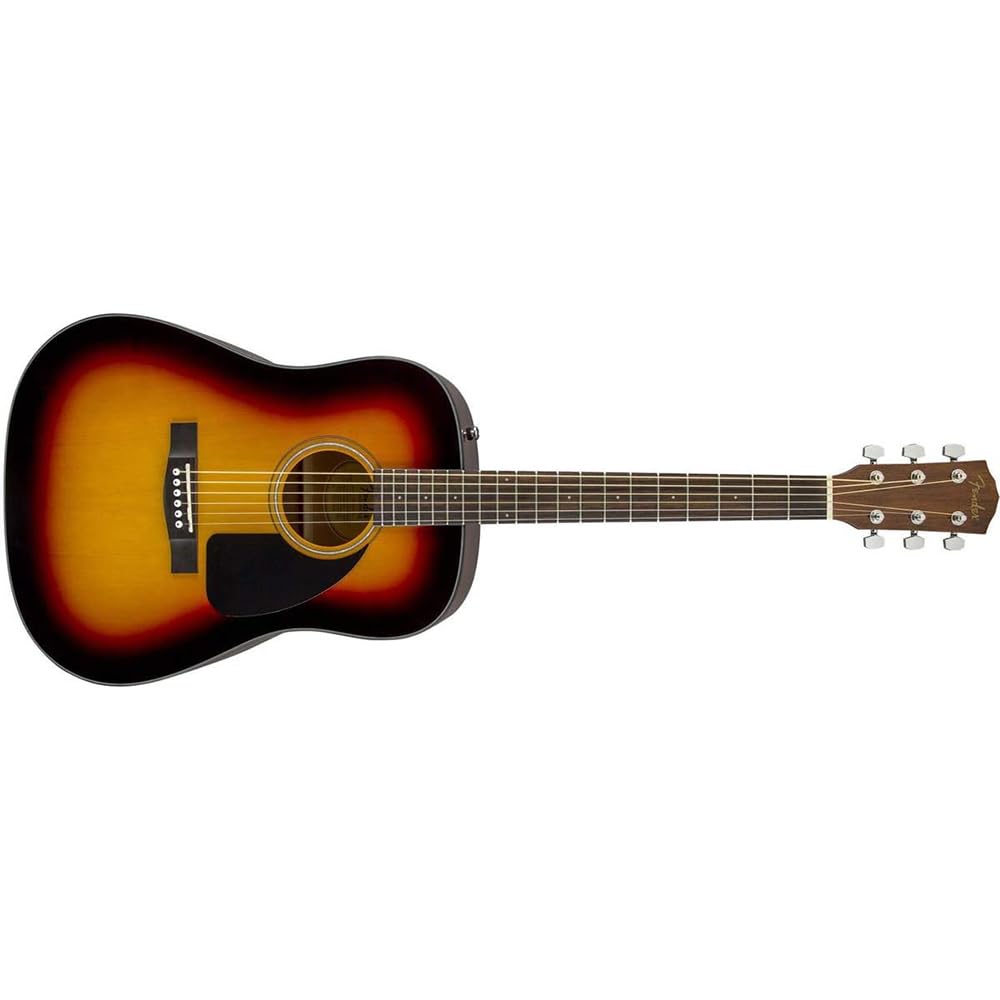 Fender CD-60 Dreadnought V3 Acoustic Guitar Sunburst with Hard Case, Stand, Cable & Strap - 2-Year Warranty | Perfect for Beginners, Live Performances & Home Practice