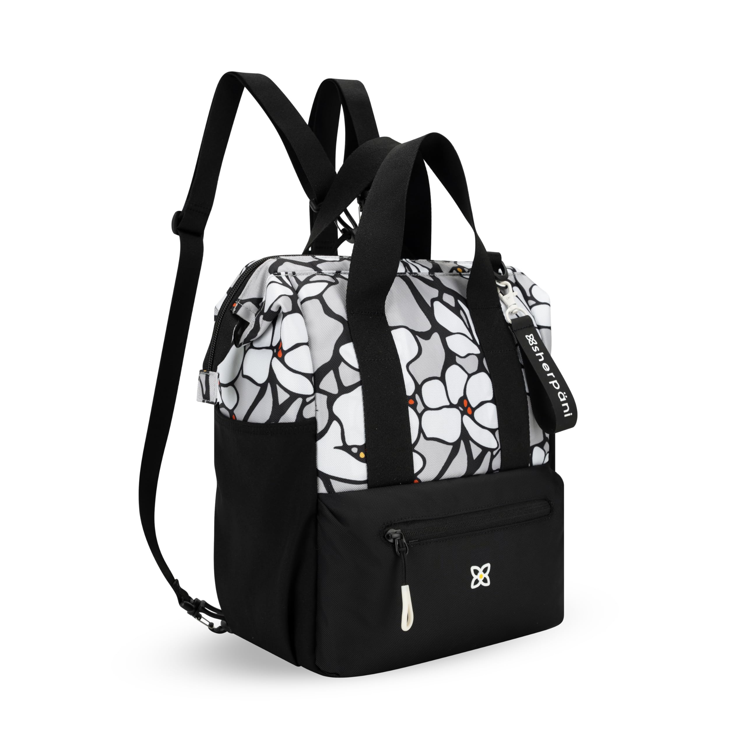 Sherpani Dispatch Convertible Backpack Tote for Women - Travel Laptop Backpack & Crossbody Bag, Fits 14 Inch Laptop (Magnolia) - Perfect for Work Commute, College Campus & Weekend Getaways