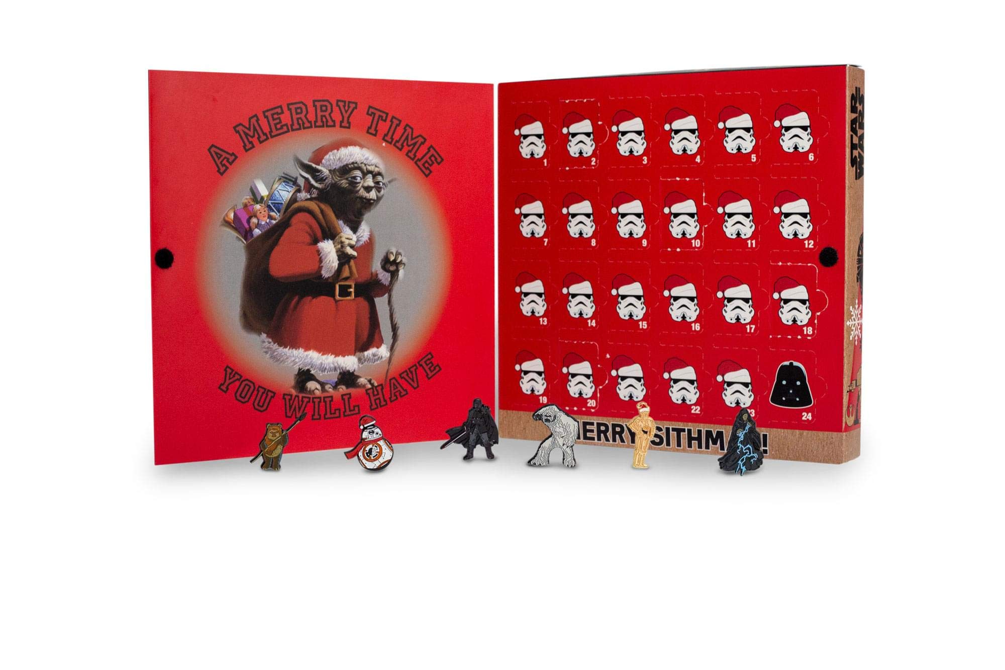 Star Wars Enamel Pins Advent Calendar - 24 Unique Collectible Pins | Toynk Exclusive | Perfect for Christmas Countdown, Gift Giving & Pin Collectors