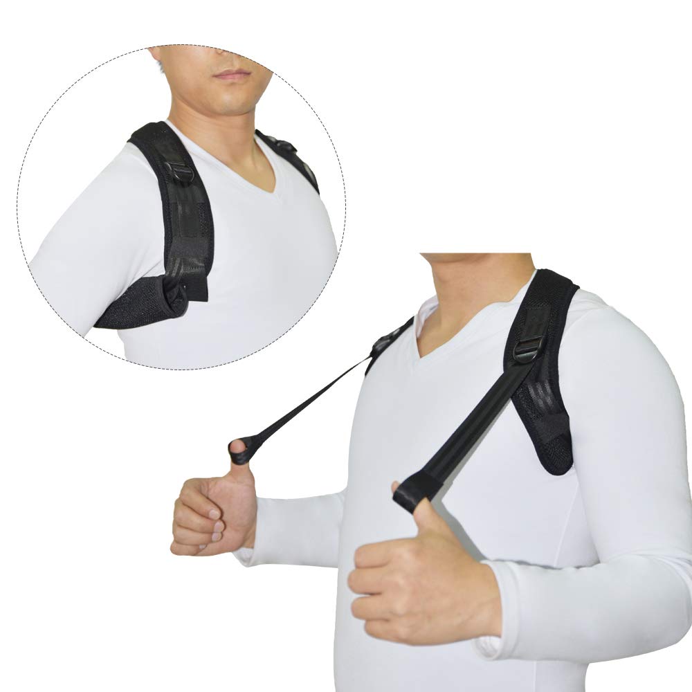 XPprax Adjustable Posture Corrector & Back Brace for Women & Men - Upper Back Pain Relief, Posture Training Support - Improve Mobility & Appearance - Perfect for Office Work, Gaming & Daily Activities