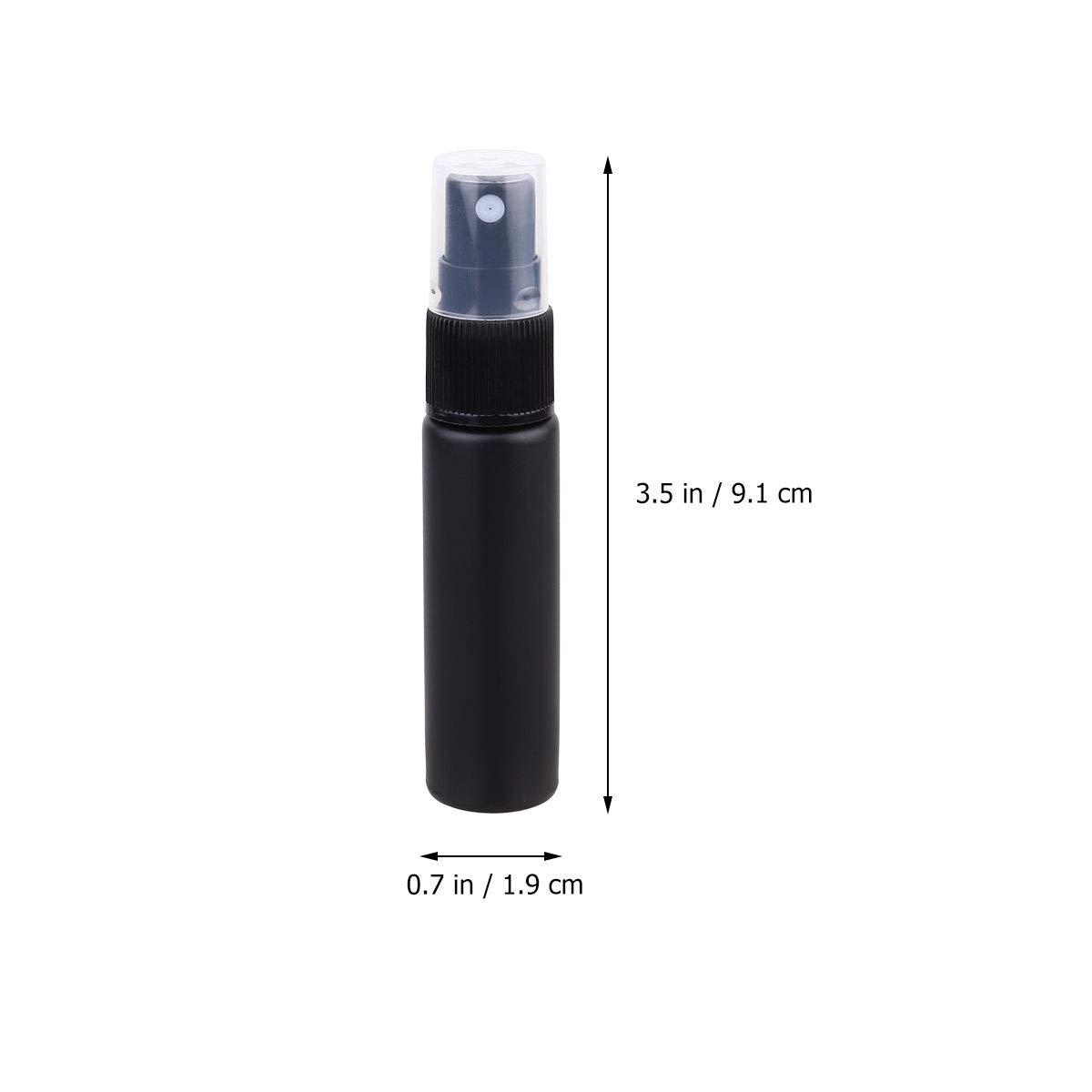 FOMIYES 20PCS 10ML Empty Glass Perfume Bottles - Refillable Essential Oil Sprayer, Portable Travel Size (Black) - Perfect for DIY Fragrances, Aromatherapy & Sample Liquids