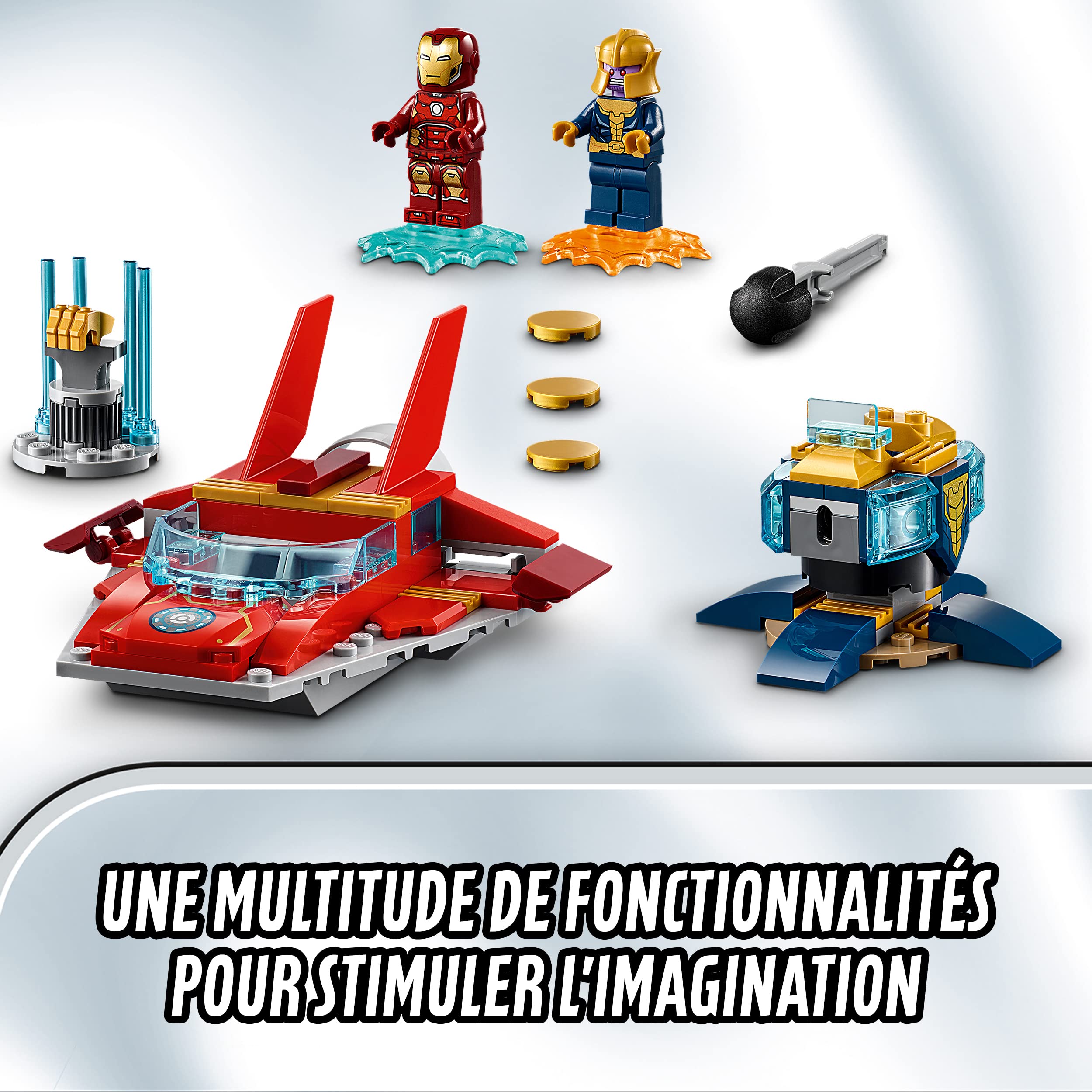 LEGO 76170 Super Heroes Iron Man vs Thanos Building Blocks Set - Perfect for Marvel Fans, Kids Birthday Gifts & Superhero Toy Collections