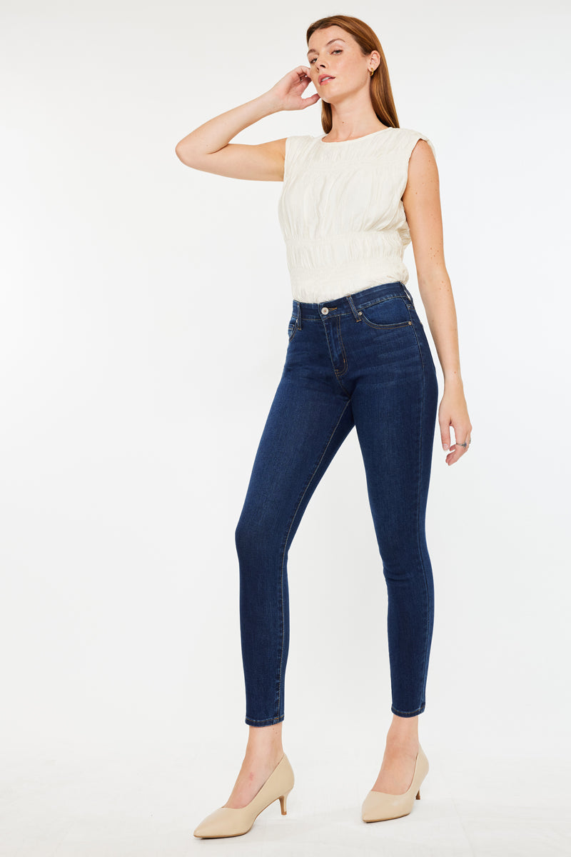 Laurielle Women's High Rise Ankle Skinny Jeans - Stretch Denim Pants for Casual Wear & Everyday Outfits