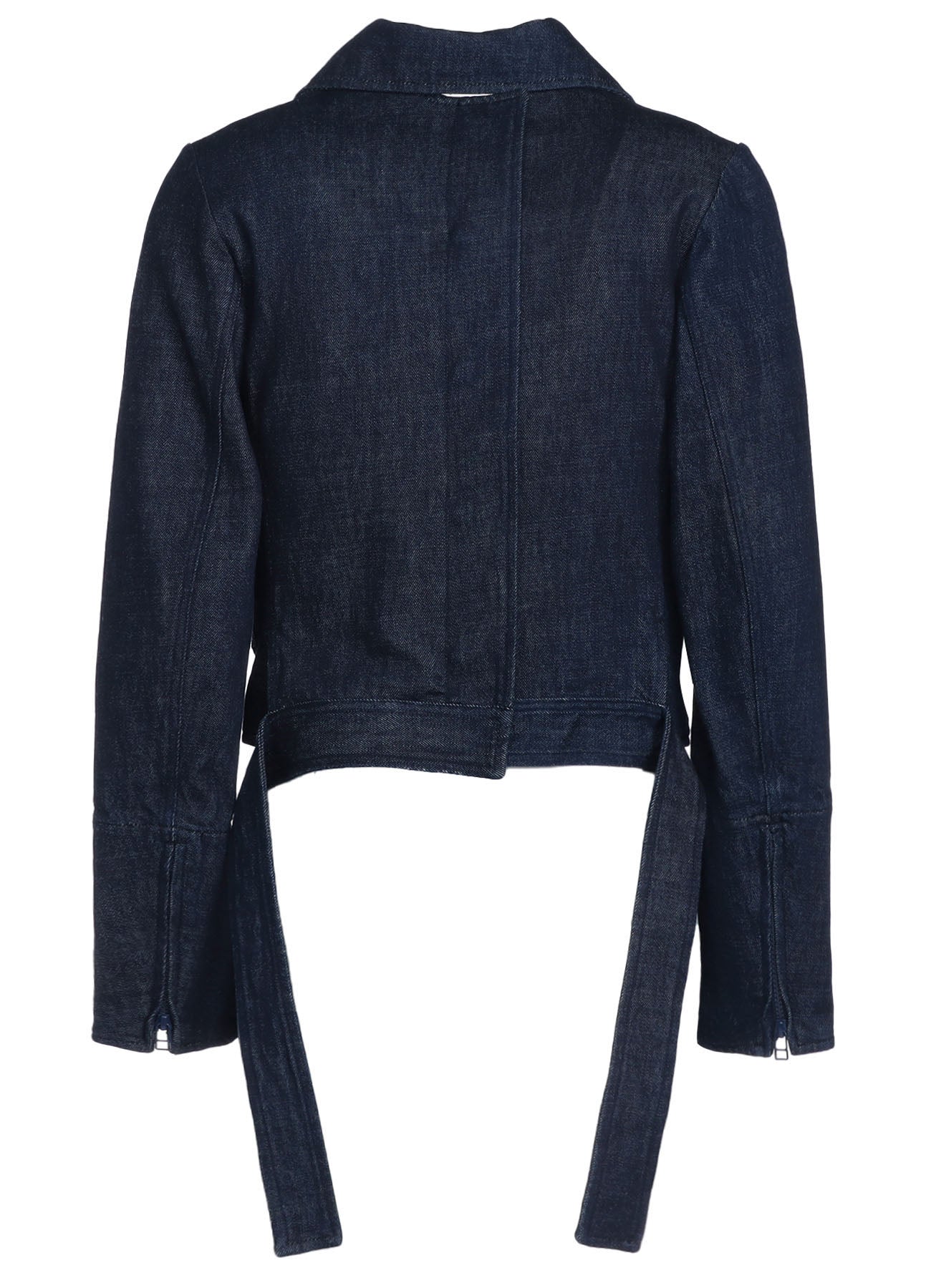 12OZ Denim Back Cutout Short Jacket for Women - Stylish Distressed Denim Jacket with Unique Back Design - Perfect for Casual Outfits, Layering, and Streetwear Fashion