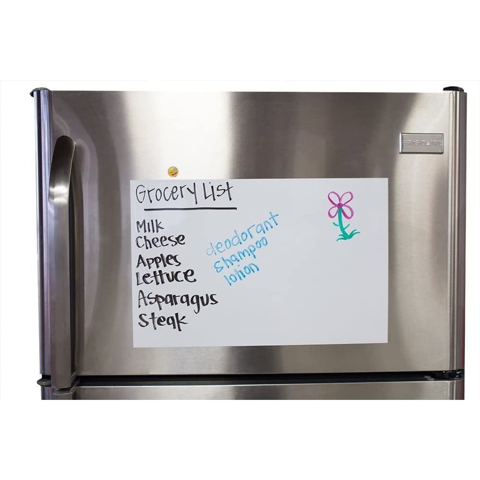 Magnetic Dry Erase Board for Refrigerator - 17 x 11 Inch Large White Fridge Whiteboard with Strong Magnets | Perfect for Kitchen, Office, School & Home Organization (Removable & Reusable)