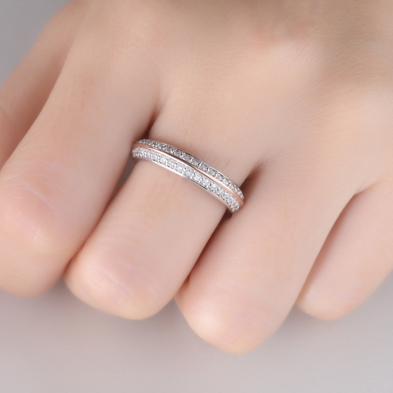 Moissanite Wedding Band - Full Eternity Ring for Women, Stackable Bridal Ring Set, Durable 925 Sterling Silver, Perfect for Engagement, Anniversary & Everyday Wear