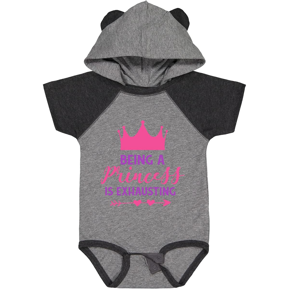 Princess Crown Hearts Baby Bodysuit - Perfect for Birthday & Photo Shoots