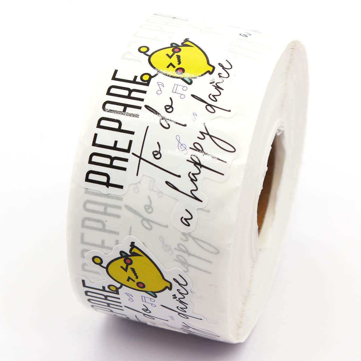 Happy Dance Stickers - Thank You Stickers for Small Business | Handmade Envelope Labels for Online Retailers & Handmade Goods (500 Labels/Roll) - Perfect for Packaging, Thank You Notes & Small Shop Branding