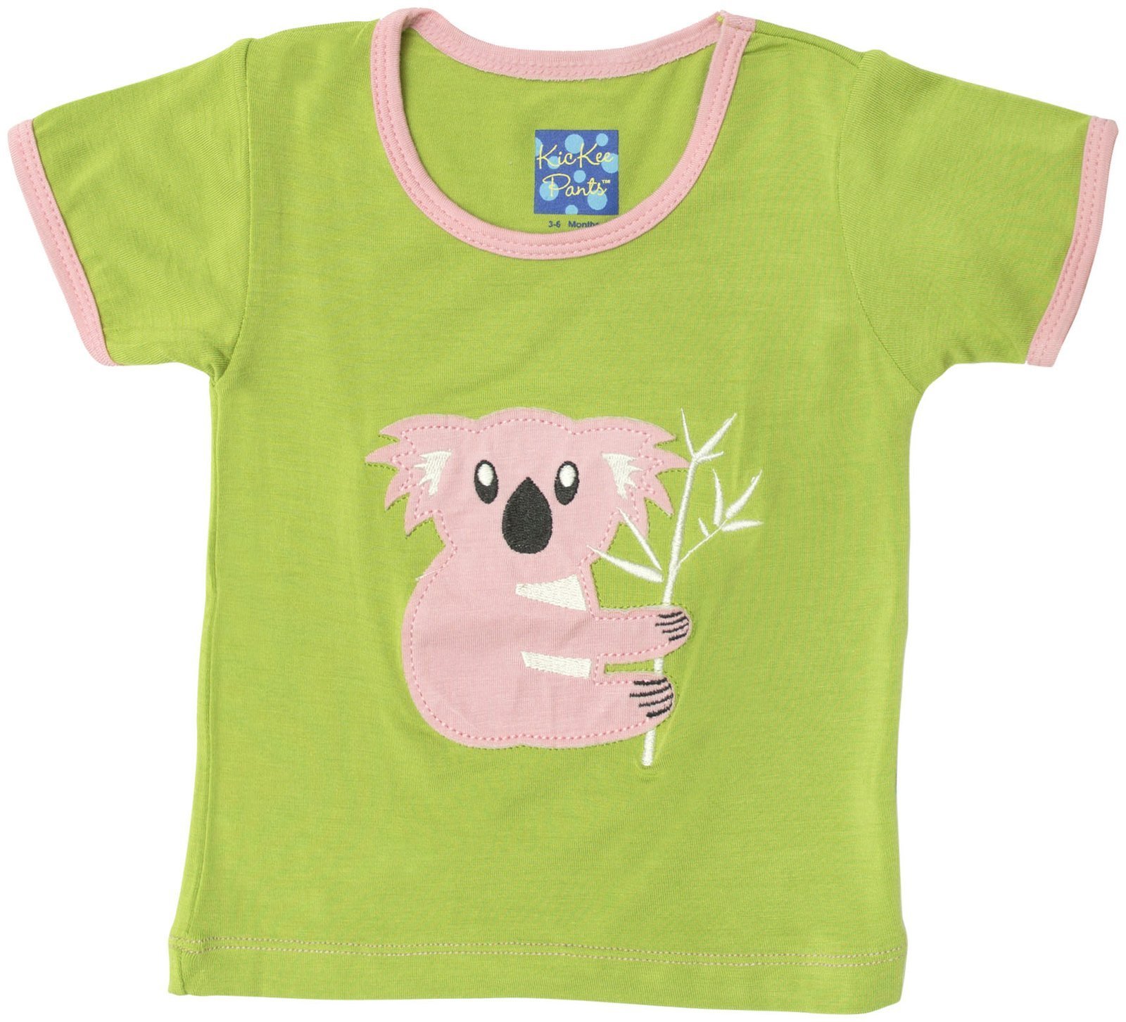 KicKee Pants Baby Boys' Applique Tee - Soft Cotton Green Moss Koala Graphic Shirt for Infants & Toddlers | Perfect for Playdates, Daycare & Casual Outings
