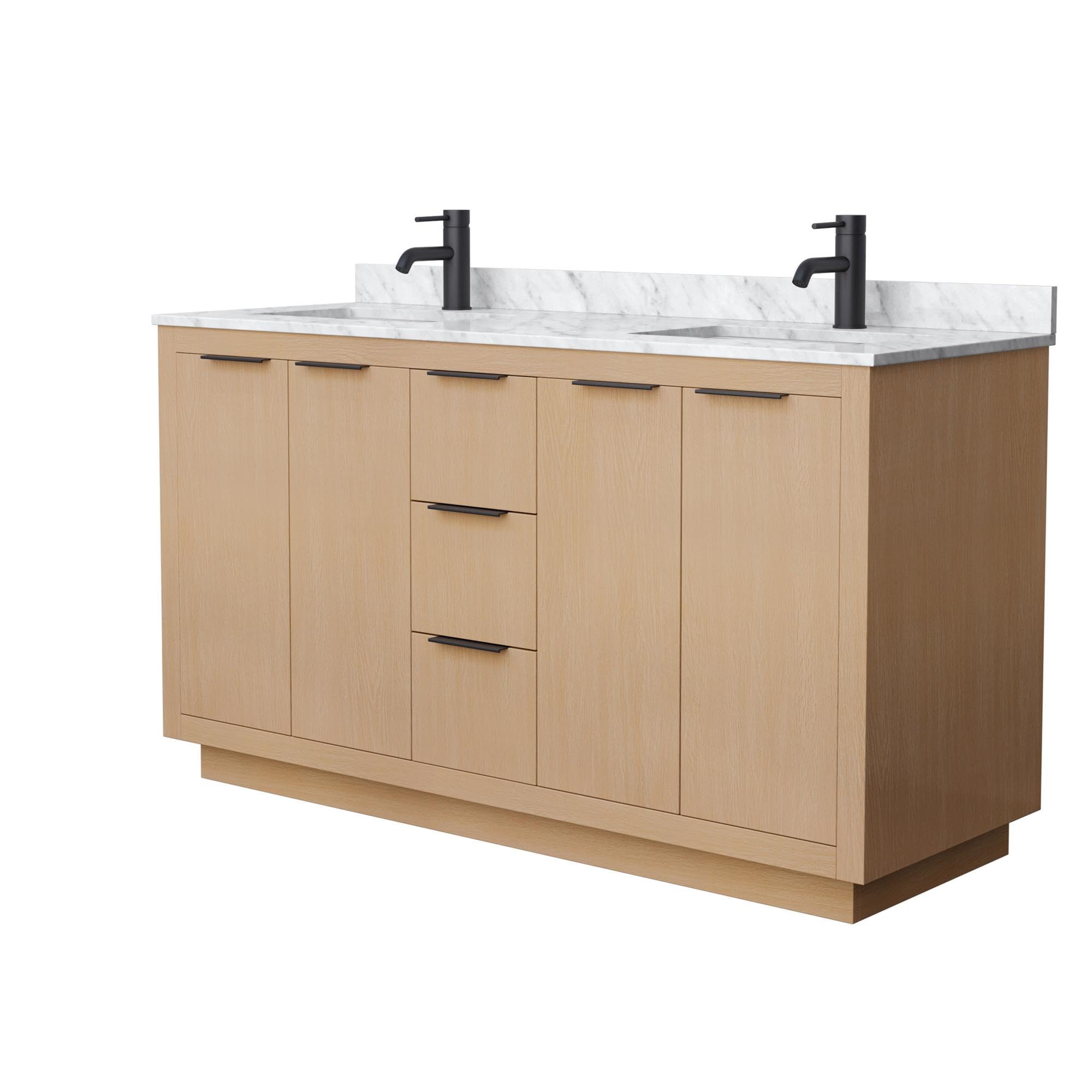 Wyndham Collection WCF282860DLBCMUNSMXX Maroni Vanity Set in Light Straw - Modern Bathroom Vanity with Sink for Home Decor & Organization | Perfect for Small Bathrooms, Powder Rooms & Guest Baths