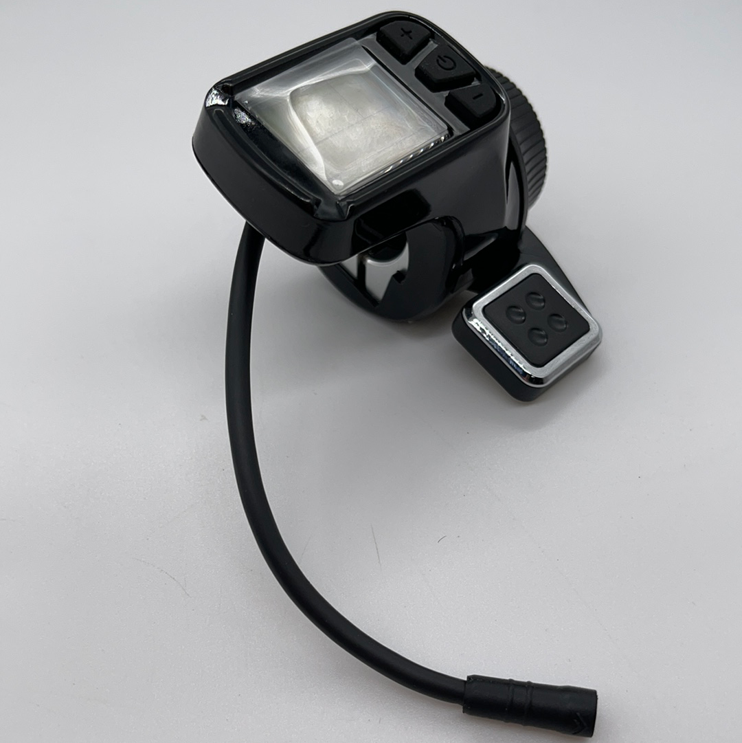 OX LCD Throttle with Speed Display - 28 mph Max Speed for E-Bikes & Electric Scooters - Perfect for Commuting and Urban Travel