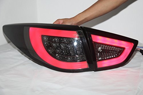 HYUNDAI Tucson IX35 LED Tail Lights (2009-2013) - Black Housing - High Visibility & Durable - Perfect for Night Driving & Custom Car Upgrades