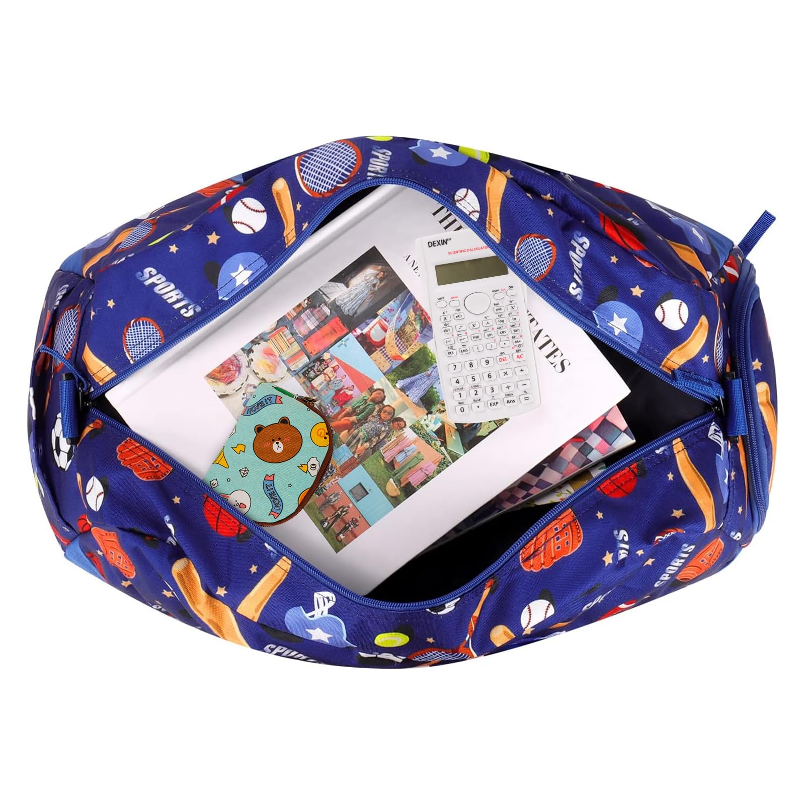 **Choco Mocha Kids Duffle Bag - Blue Sports & Travel Bag for Boys 6-8 Years | Soccer, Gym, Sleepover & Weekender Overnight Bag - Perfect Gift for Toddlers & Children**    *(Use Cases: Ideal for sports practice, weekend trips, sleepovers, gym sessions, and school activities.)*