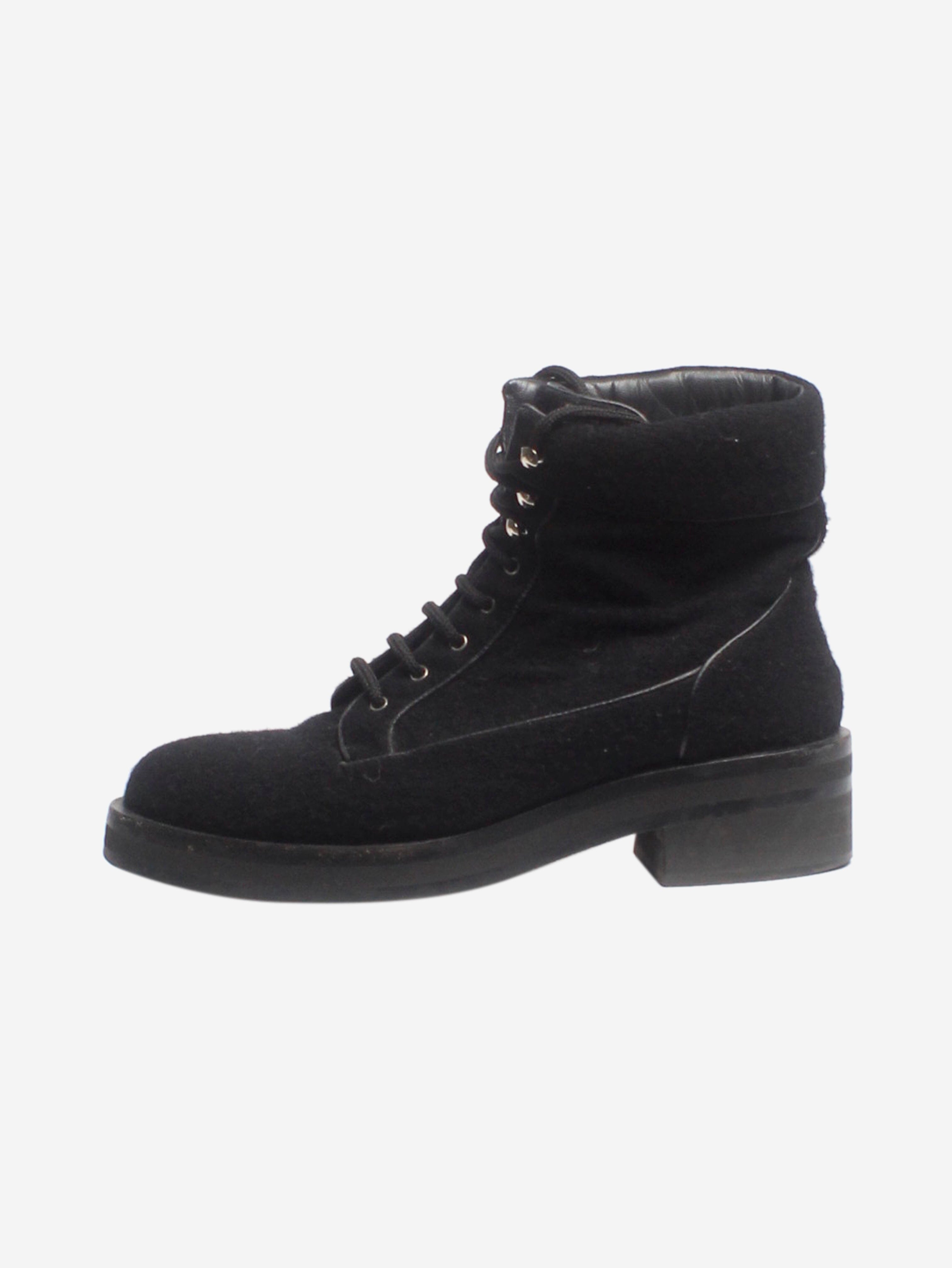 Black Combat Boots UK 6.5 - Tactical Military Ankle Boots for Women & Men - Perfect for Outdoor, Hiking & Work Safety
