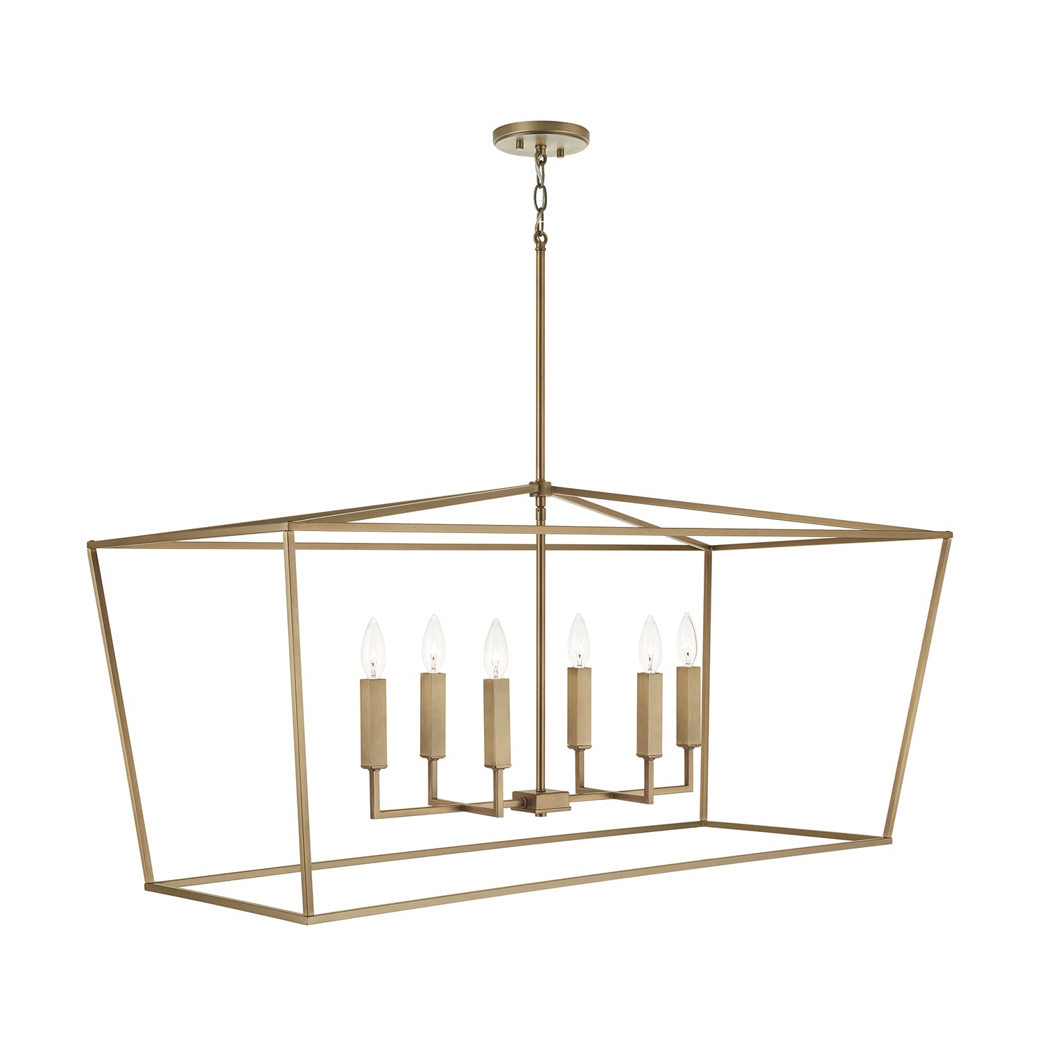 Capital Lighting Six Light Island Pendant - Modern Kitchen Lighting Fixture for Dining Room & Breakfast Bar | Dimmable Hanging Chandelier