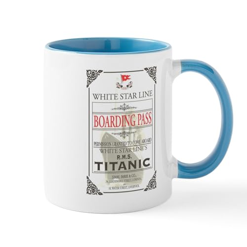 White/Blue Inside - Titanic Mugs