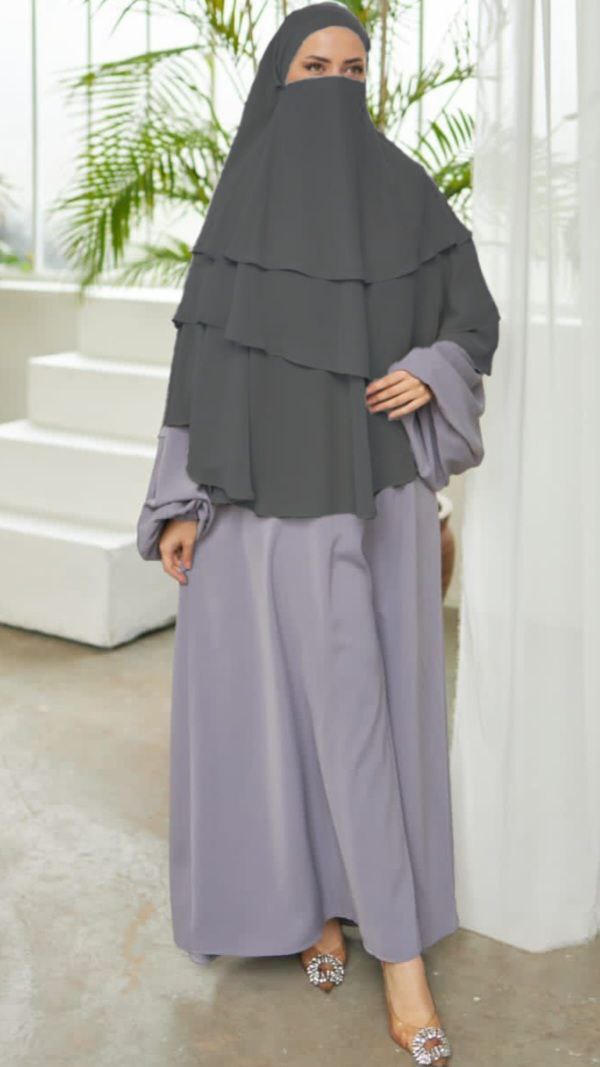 Premium Two-in-One Khimar Niqab & Tie Back Hijab - Soft Lightweight Breathable Fabric for Muslim Women - Perfect for Prayer, Daily Wear, and Special Occasions