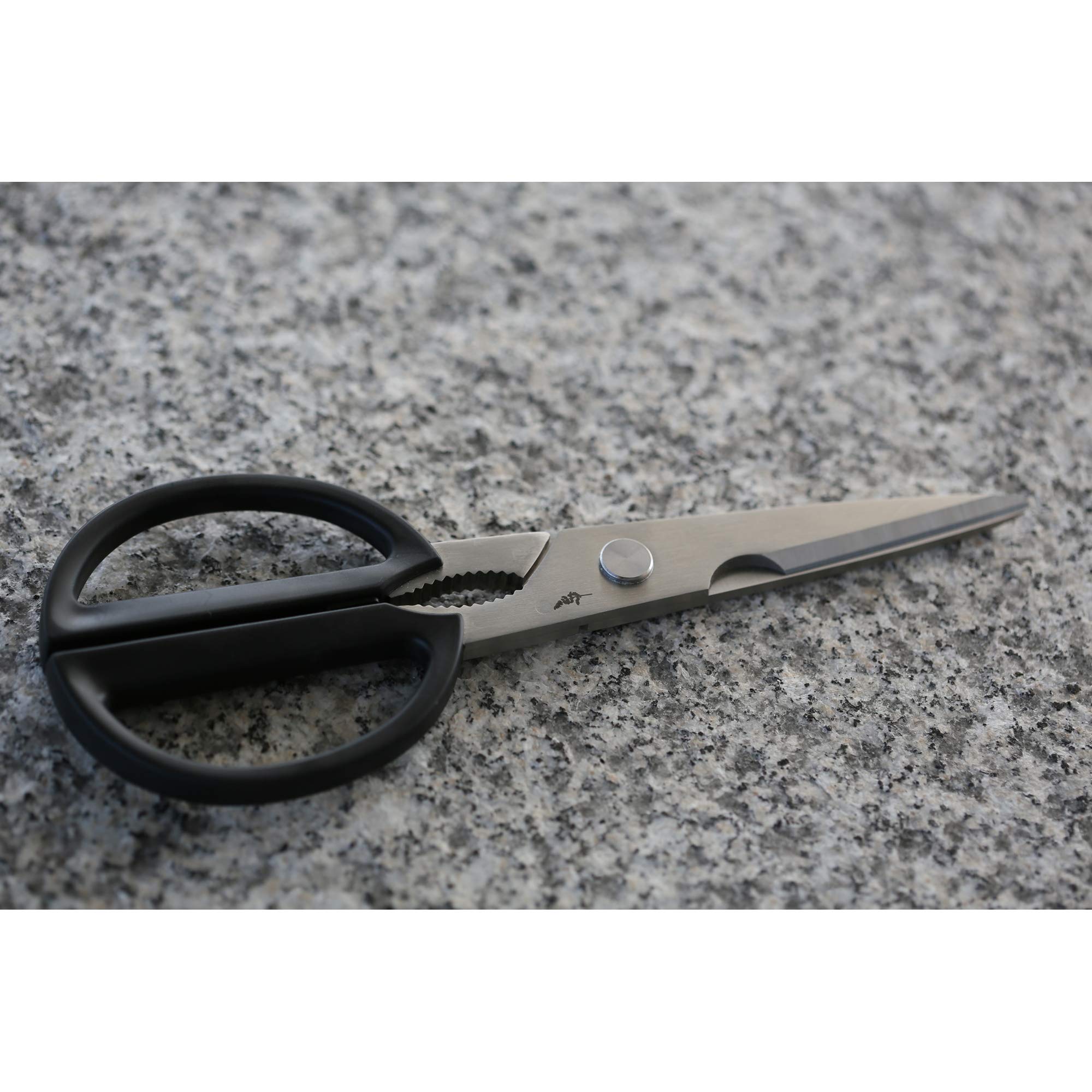 Michel BRAS No. 2 Professional Kitchen Shears - Heavy Duty Stainless Steel Cooking Scissors with Micro Serrated Detachable Blades - Easy to Clean - Perfect for Cutting Herbs, Poultry, Fish & Vegetables - Ideal for Home Chefs & Professional Kitchens