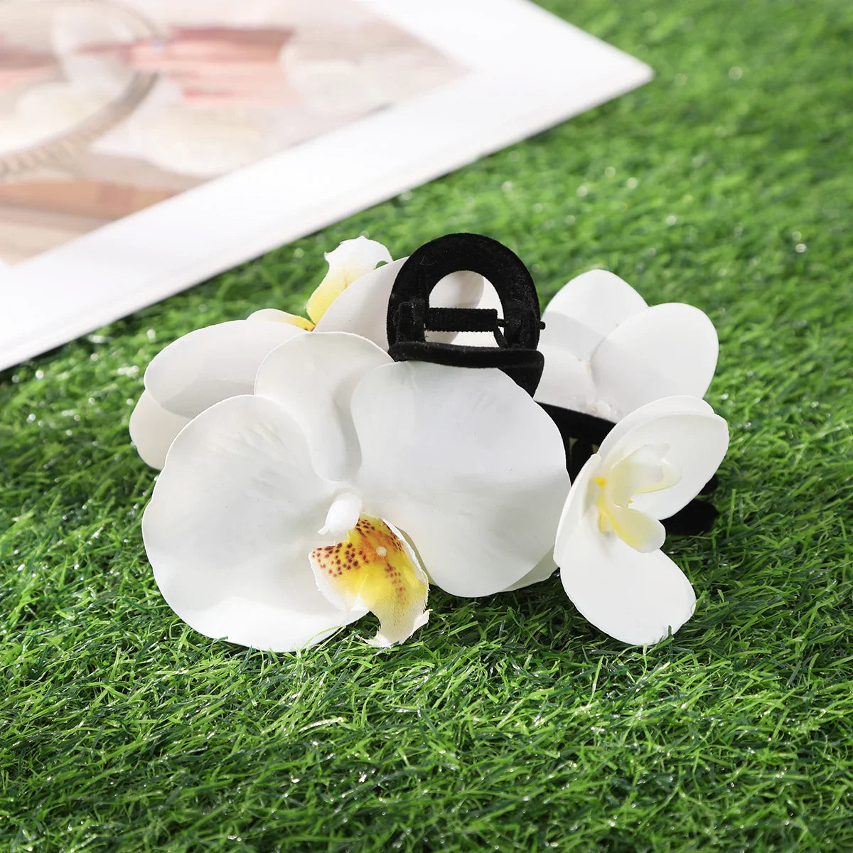 Haimeikang Large Flower Hair Clips for Women - Thick Hair Barrettes, Crab Claw Hairpins, Summer Fashion Hair Accessories for Weddings, Parties, and Everyday Wear