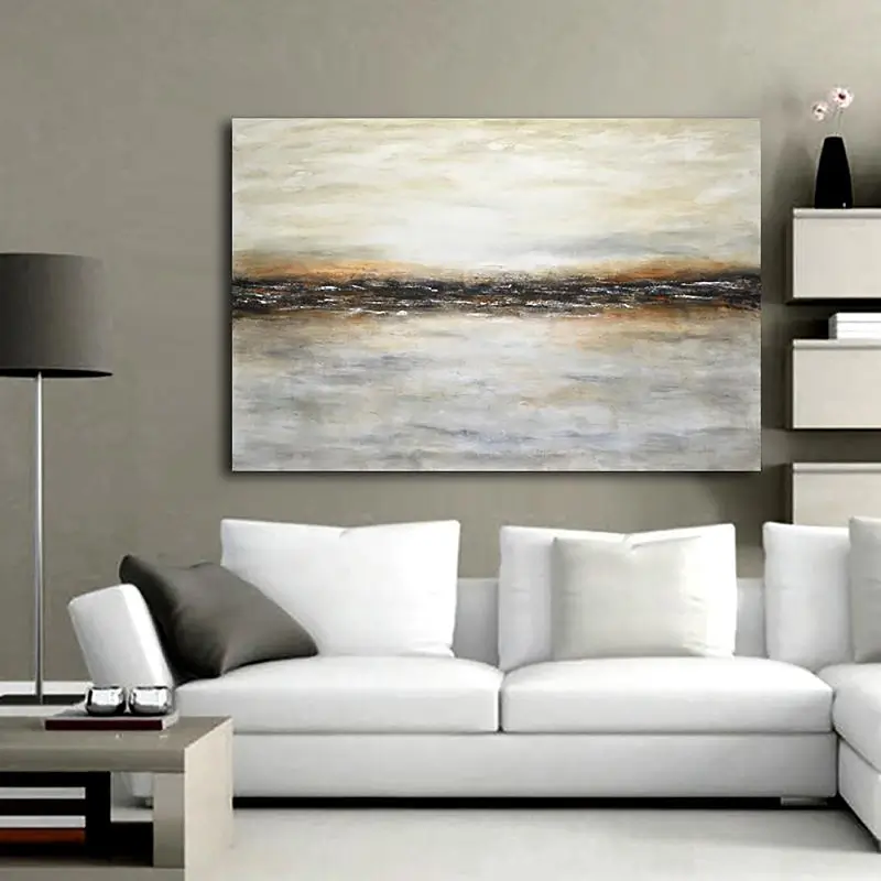 Ocean and Sky Painting #OS 027 - Handmade Canvas Wall Art for Home Decor, Office & Living Room - Beautiful Seascape Landscape Artwork for Coastal & Beach House Style