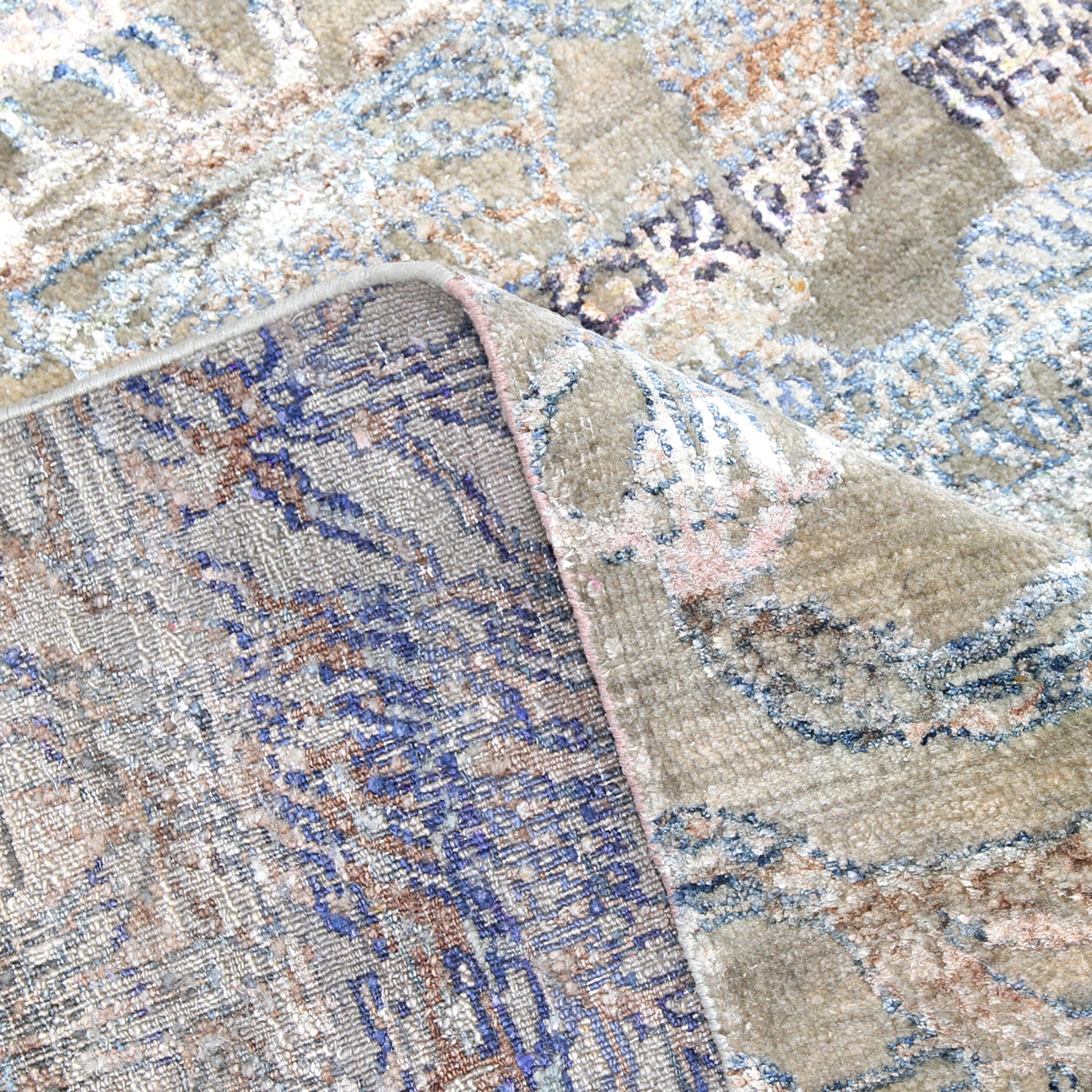 Luxury Brown Transitional Wool Silk Blend Rug 15'8 x 20'3 - Perfect for Living Room, Bedroom & Office Decor