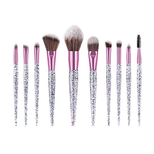10PCS Makeup Brush Set - Eyeshadow & Eyebrow Tools for Perfect Foundation Application | Gift & Travel Beauty Essentials