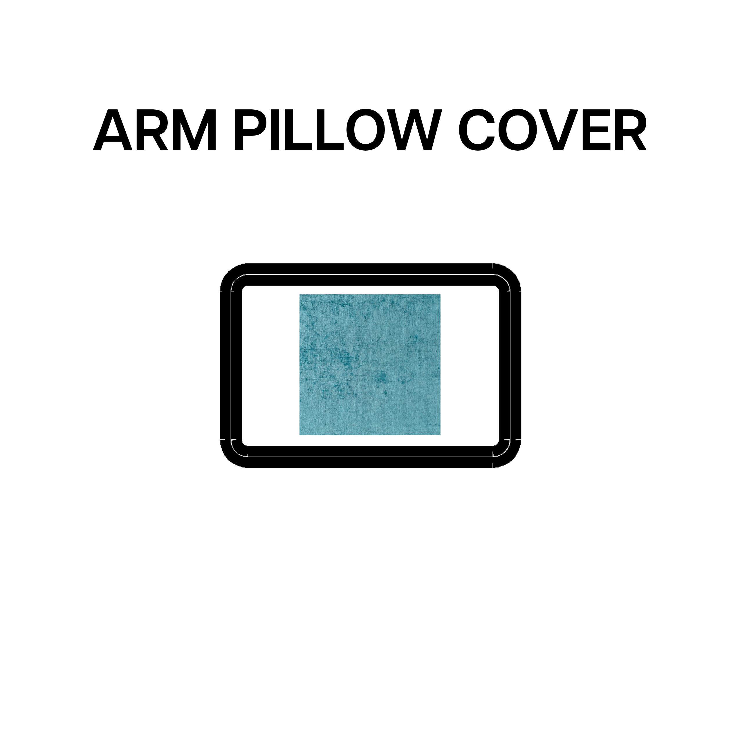 Blue Topaz BP 639 Arm Pillow Cover - Soft & Comfortable Pillowcase for Sofa, Bed, Office & Travel - Perfect for Neck Support & Relaxation