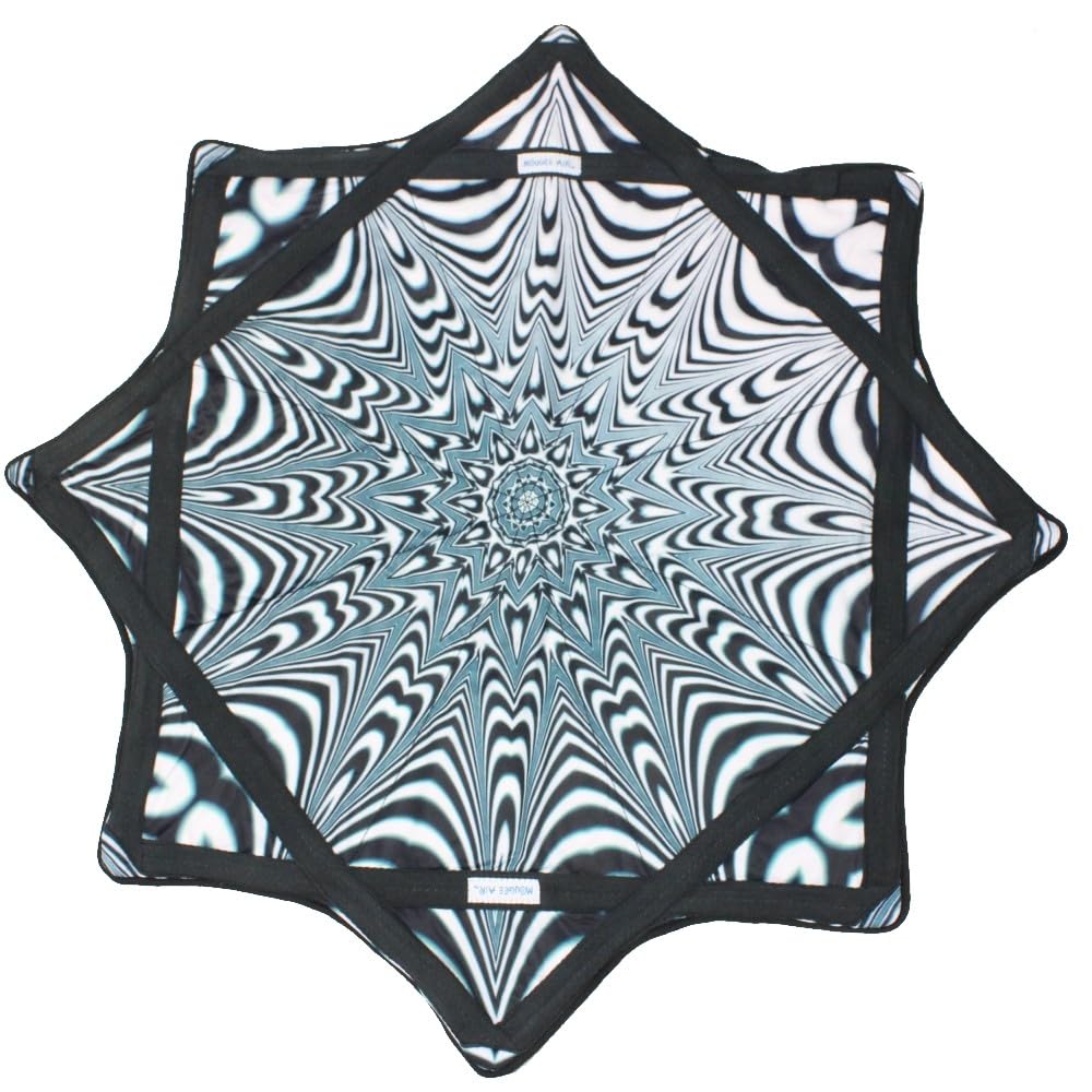 Mougee Air Flow Star - Lightweight Spinning Top Toy | Classic Mougee Alternative | EON Design Collection (Zebradelic Air Pattern) - Perfect for Stress Relief, Office Desk Fun & Skill Toy Enthusiasts