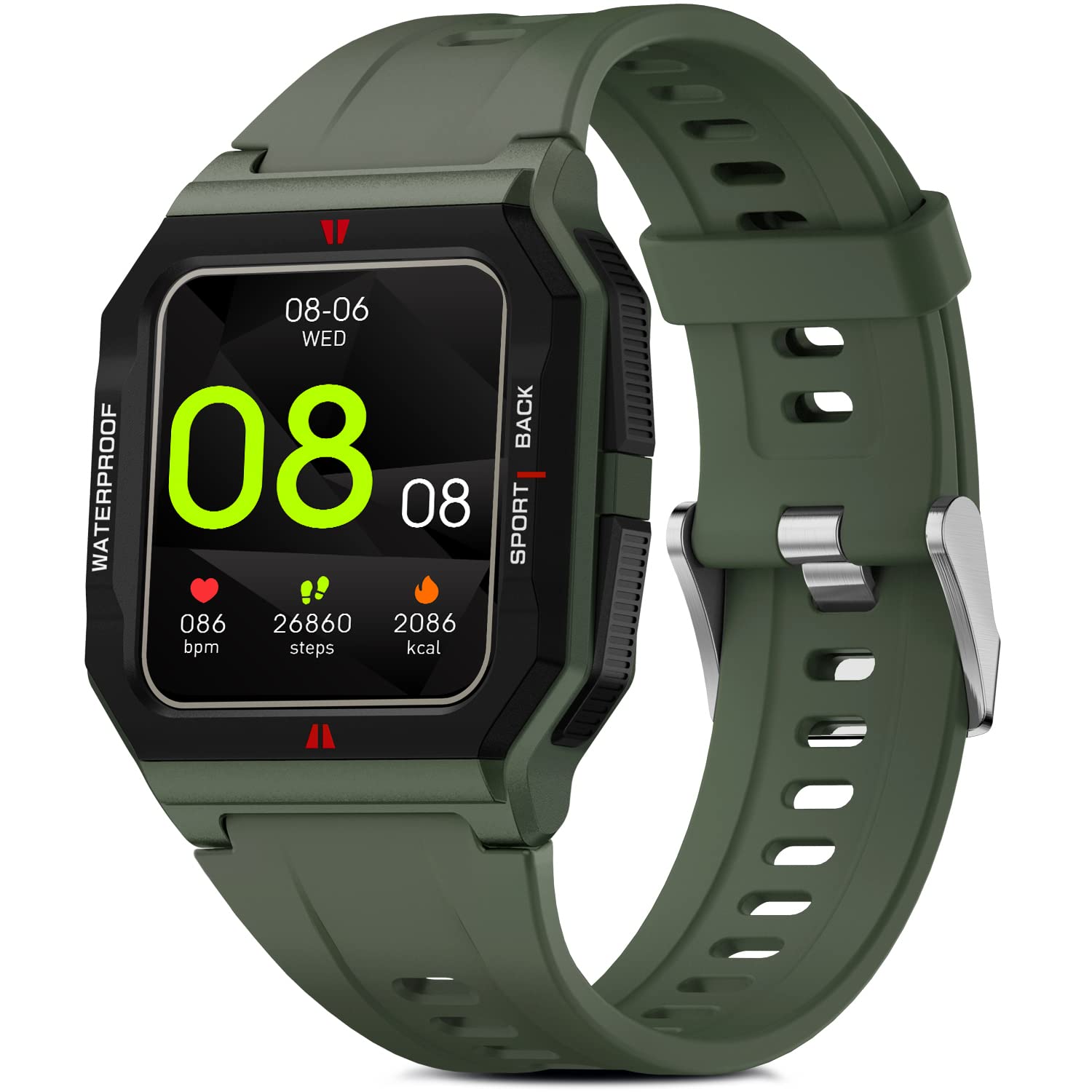 MorePro Smart Watch for Women & Men - Fitness Tracker with Heart Rate Monitor, Blood Pressure, Body Temperature & Sleep Tracking, Waterproof Sport Pedometer for Step & Calorie Count, Digital Watch for Running, Gym & Daily Activity