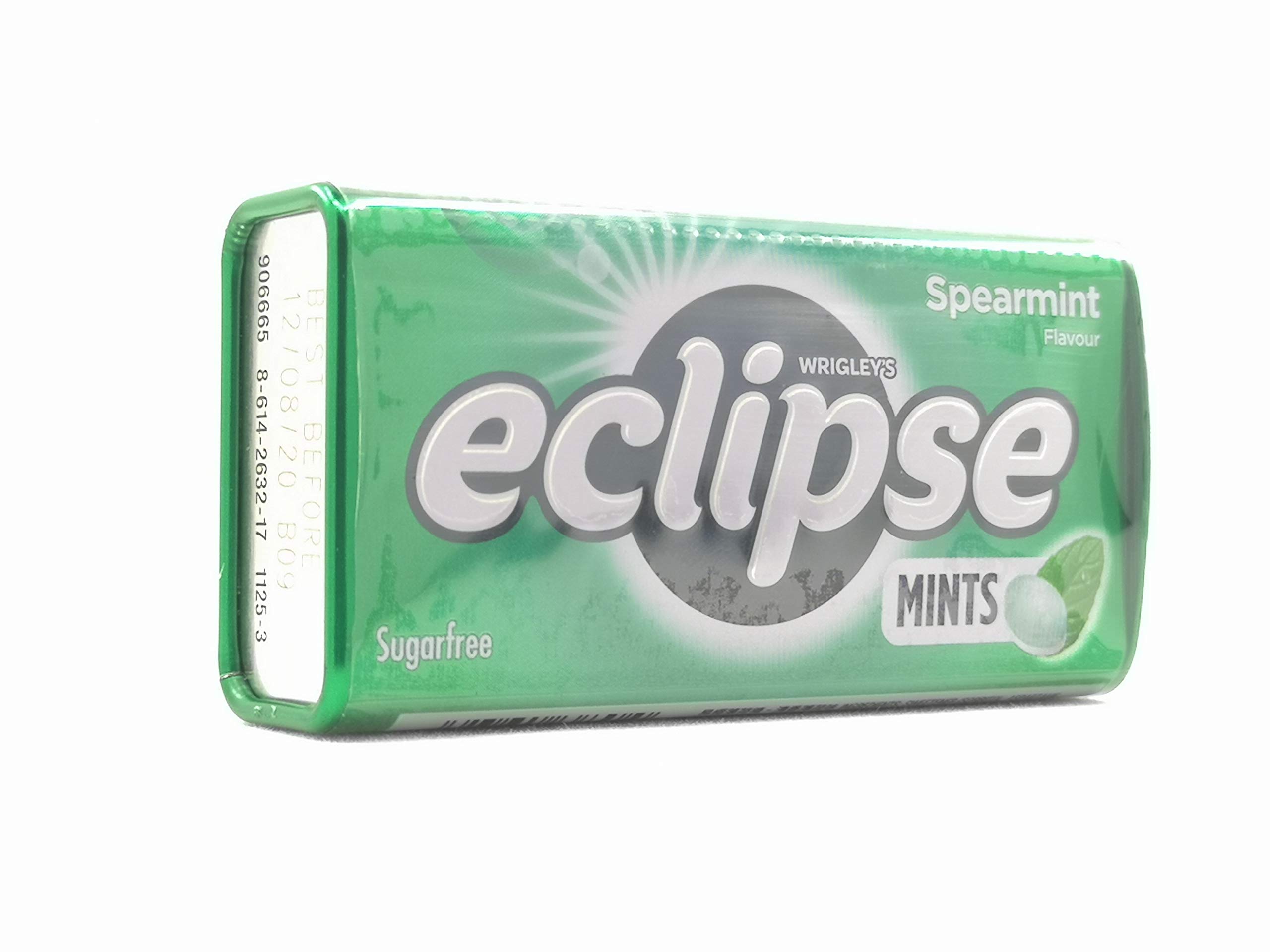 Eclipse Sugarfree Spearmint Mints 1.2 oz (Pack of 8) - Fresh Breath Mints for Office, Travel & After Meals - Sugar Free & Low Calorie