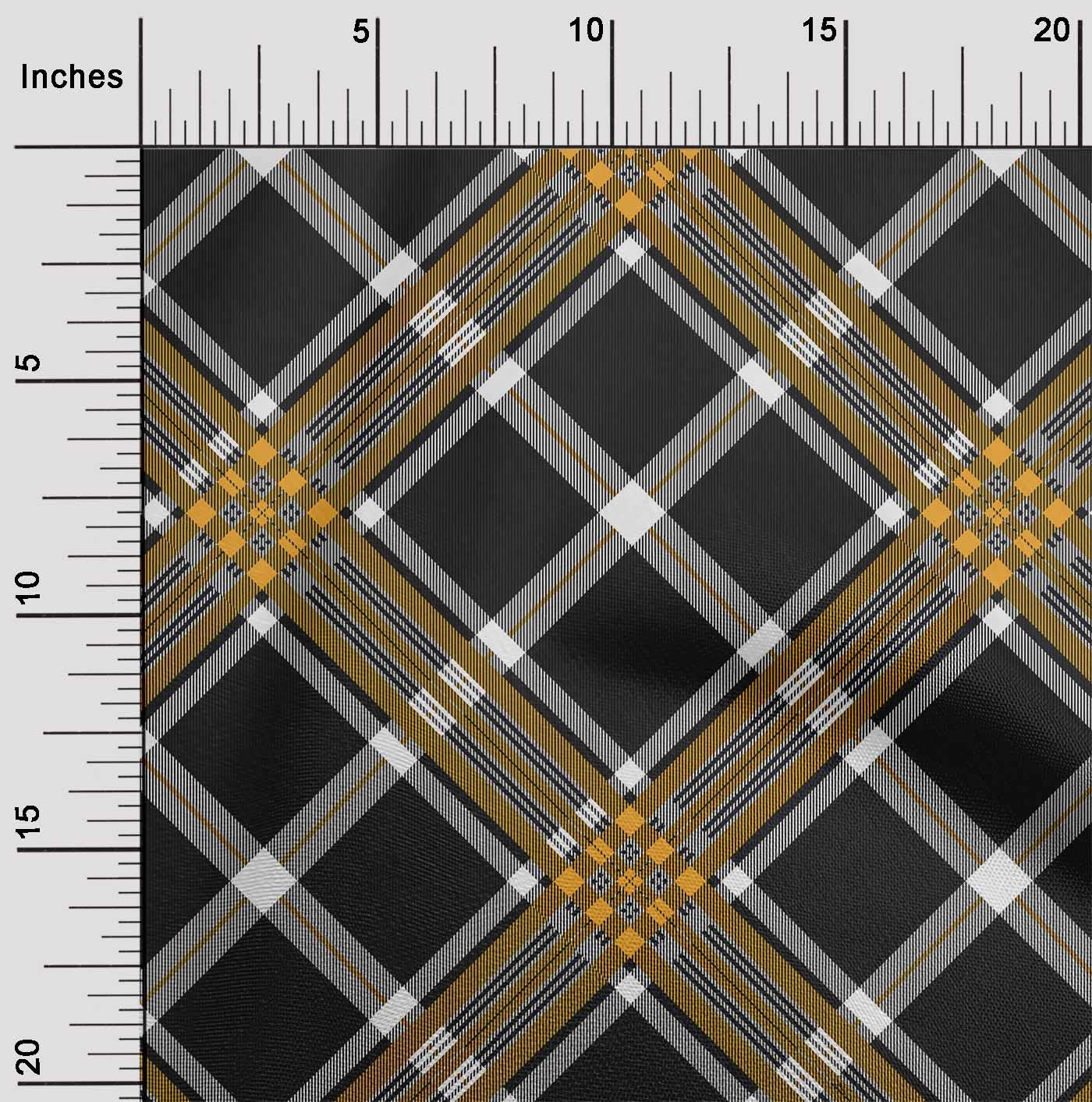 Premium Polyester Spandex Tartan Check Printed Fabric - 1 Yard (56
