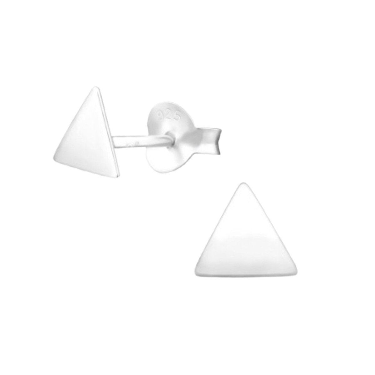 Laihas Simple Studs Silver Triangle Earrings for Women - Minimalist Geometric Jewelry for Everyday Wear & Gifting