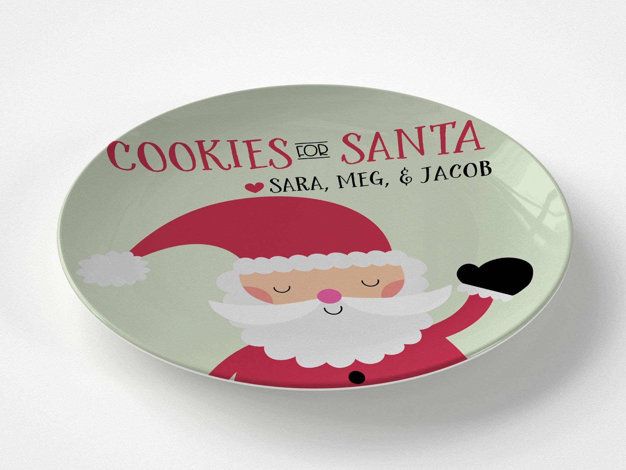Harper Livingston Personalized Santa Cookies Plate - Christmas Gift Idea | Dishwasher, Oven & Microwave Safe DecoWare™ | Perfect for Holiday Baking, Cookie Exchange & Festive Decor