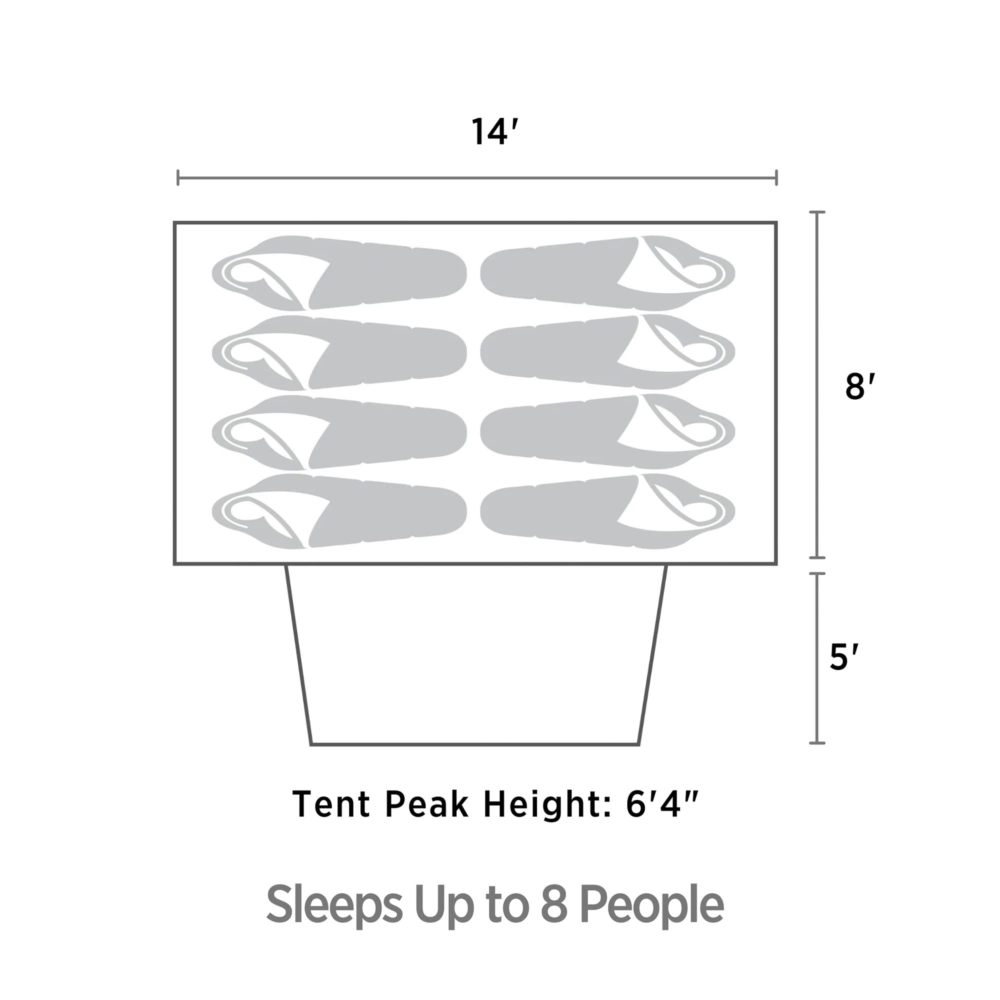 Outdoor Dome Tent for Camping - 3 Season Waterproof Tent with Rainfly & Carry Bag | Easy Setup for Backpacking, Hiking & Family Camping Trips