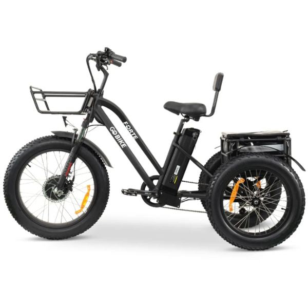 Go Bike FORTE Electric Tricycle for Adults - 750W Motor, 48V 15Ah Battery, 25MPH Speed - Perfect for Commuting, Grocery Shopping & Senior Mobility