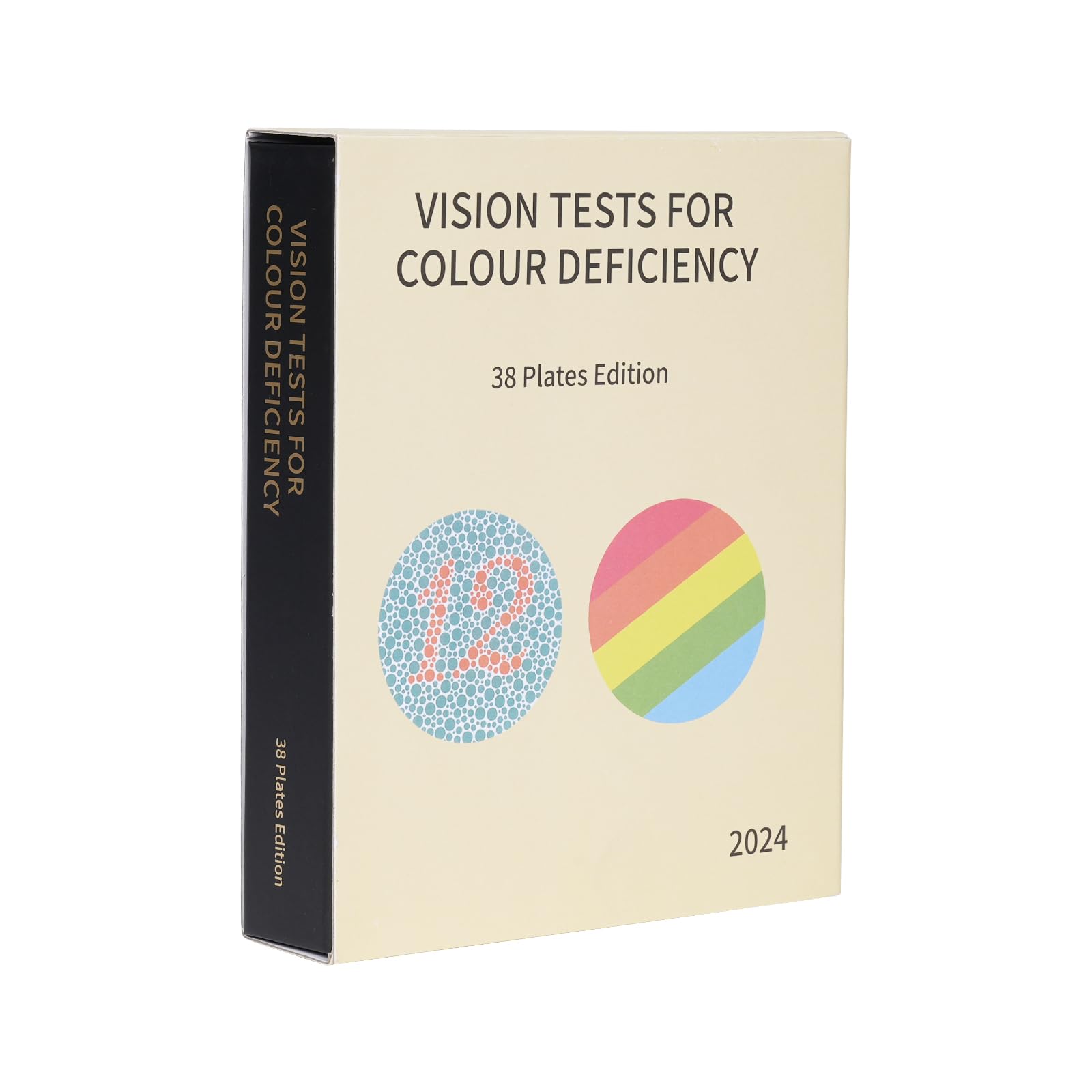 Ishihara Test Book for Color Blindness - 38 Plate Color Vision Deficiency Test with User Manual | Eye Exam, School Screening & Medical Use