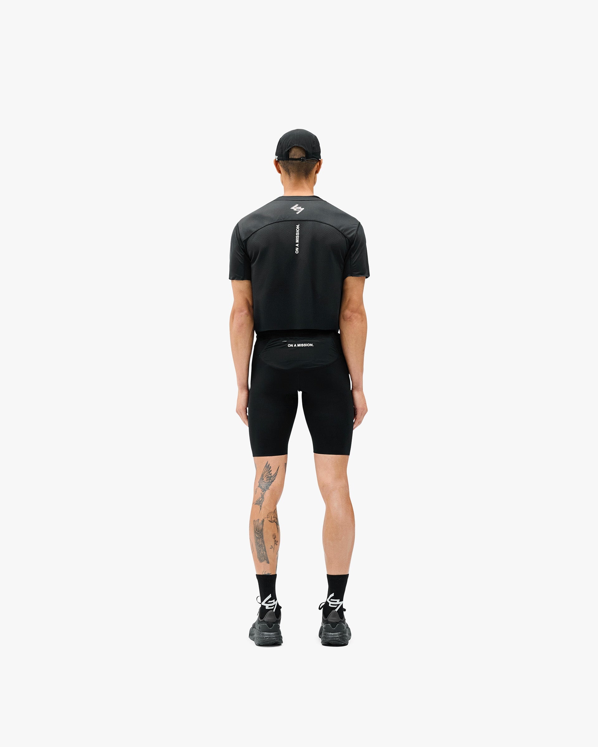 247 Manchester Half Tight - Black Compression Shorts for Running, Workout & Training - Men's Athletic Performance Leggings for Gym, Cycling & Sports