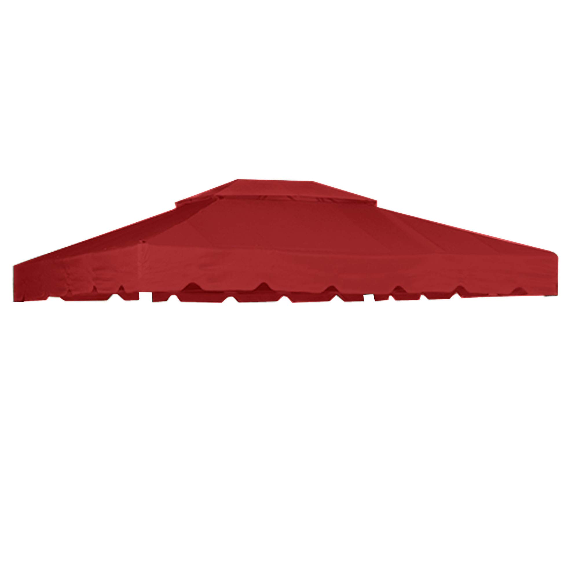 10x12 Garden House Gazebo Replacement Canopy - Durable Riplock 350 Fabric in Cinnabar Red - Perfect for Outdoor Patio, Backyard Shade & Garden Protection