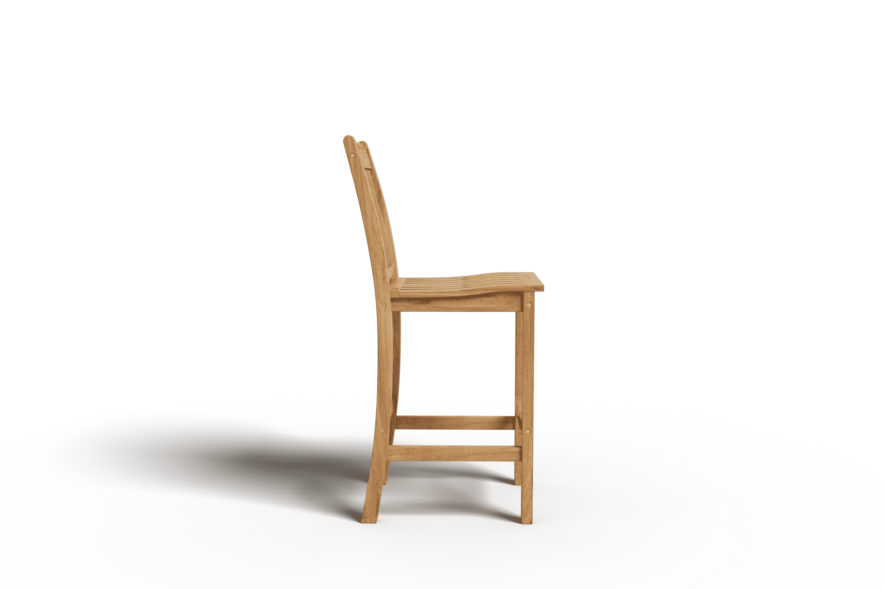 Premium Teak Outdoor Bar Height Dining Chair - Weather-Resistant & Durable for Patio, Deck, Poolside, and Garden Dining - Perfect for Outdoor Entertaining