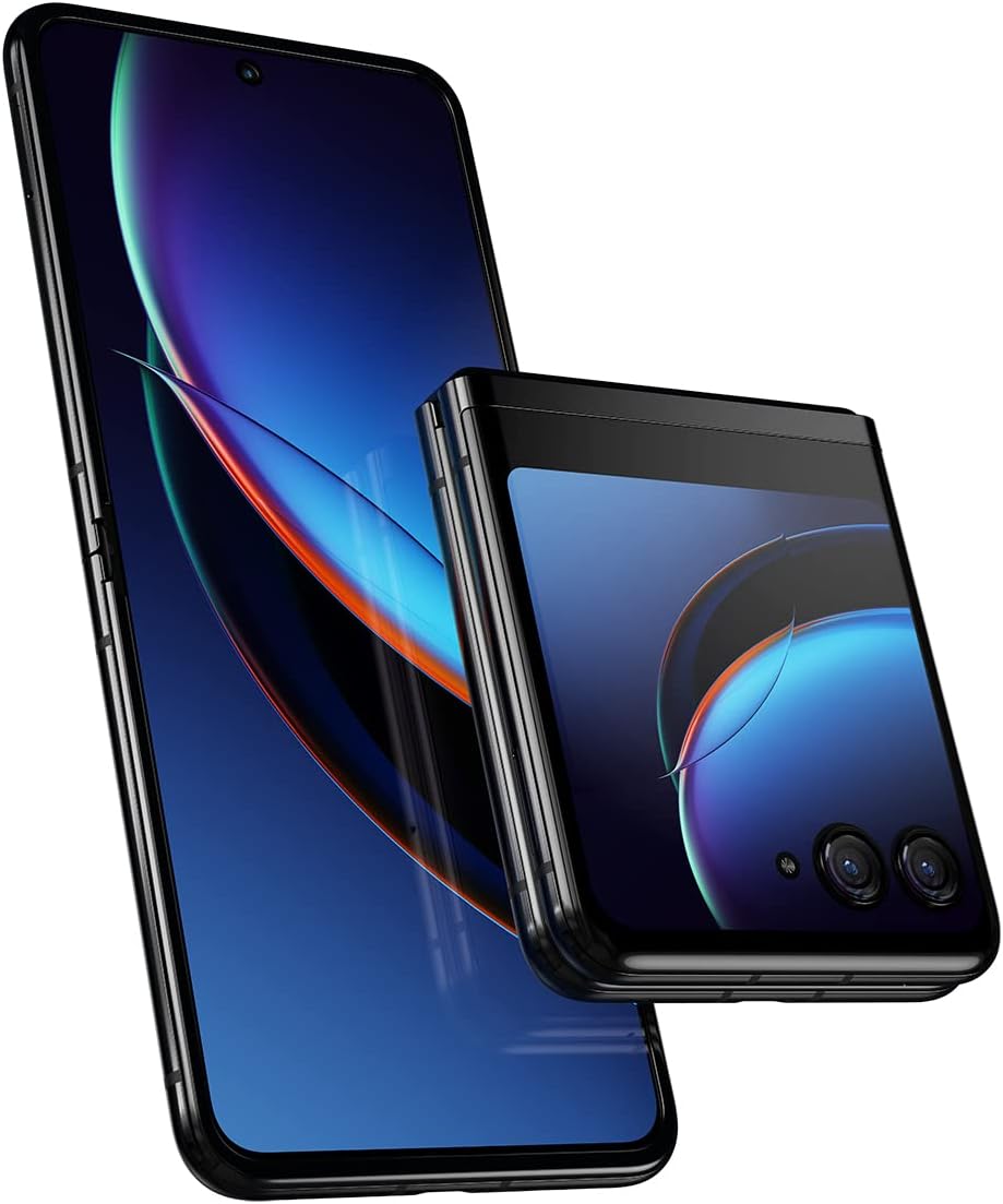 Unlocked Motorola razr+ 2024 5G Flip Smartphone - US Version | New Premium Foldable Phone for Business & Travel | Fast Charging & Long Battery Life