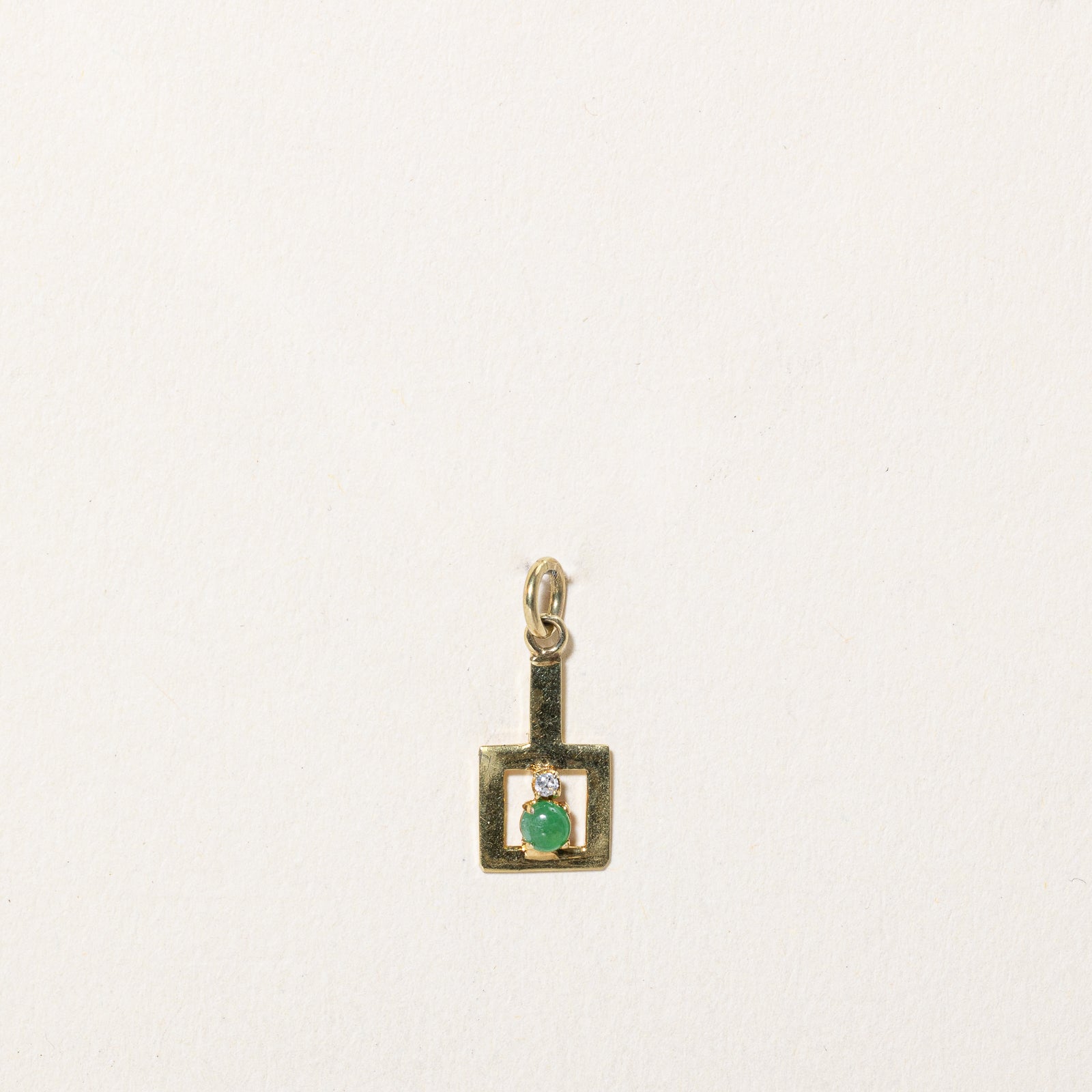 Exquisite Jadeite & Diamond Pendant - 0.08ct Natural Jade with 0.01ct Diamond Accent | Elegant Necklace for Women, Perfect Gift for Anniversary, Birthday & Special Occasions
