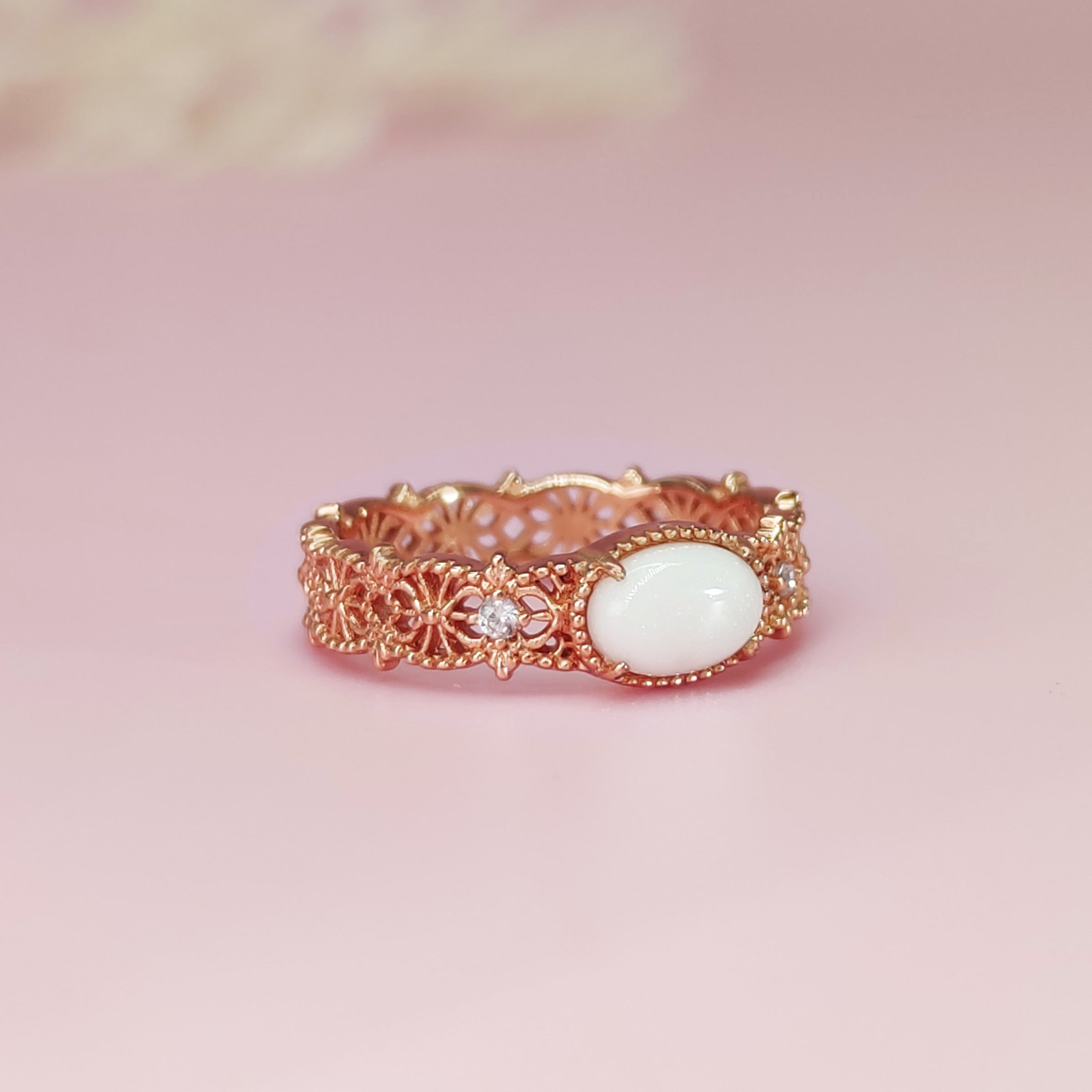 Lace Reverie Breastmilk Ring - Elegant Nursing Jewelry for Breastfeeding Moms - Perfect for Maternity Photos, Baby Showers & Nursing Gifts