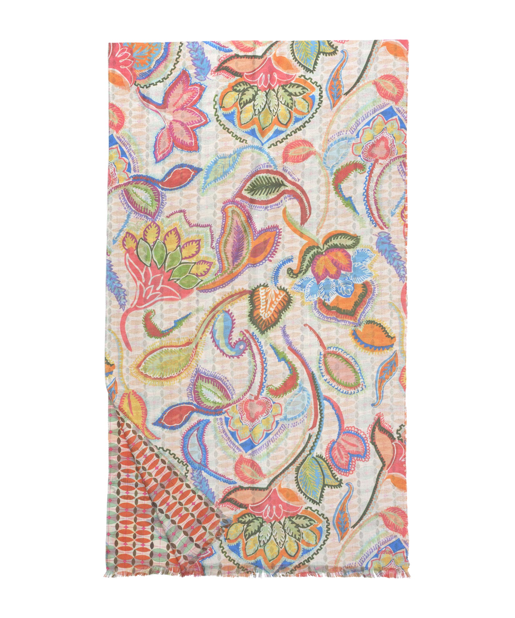 Hypnotic Garden Double Face Scarf - Soft & Stylish Winter Fashion Accessory for Women - Perfect for Office, Travel and Special Occasions