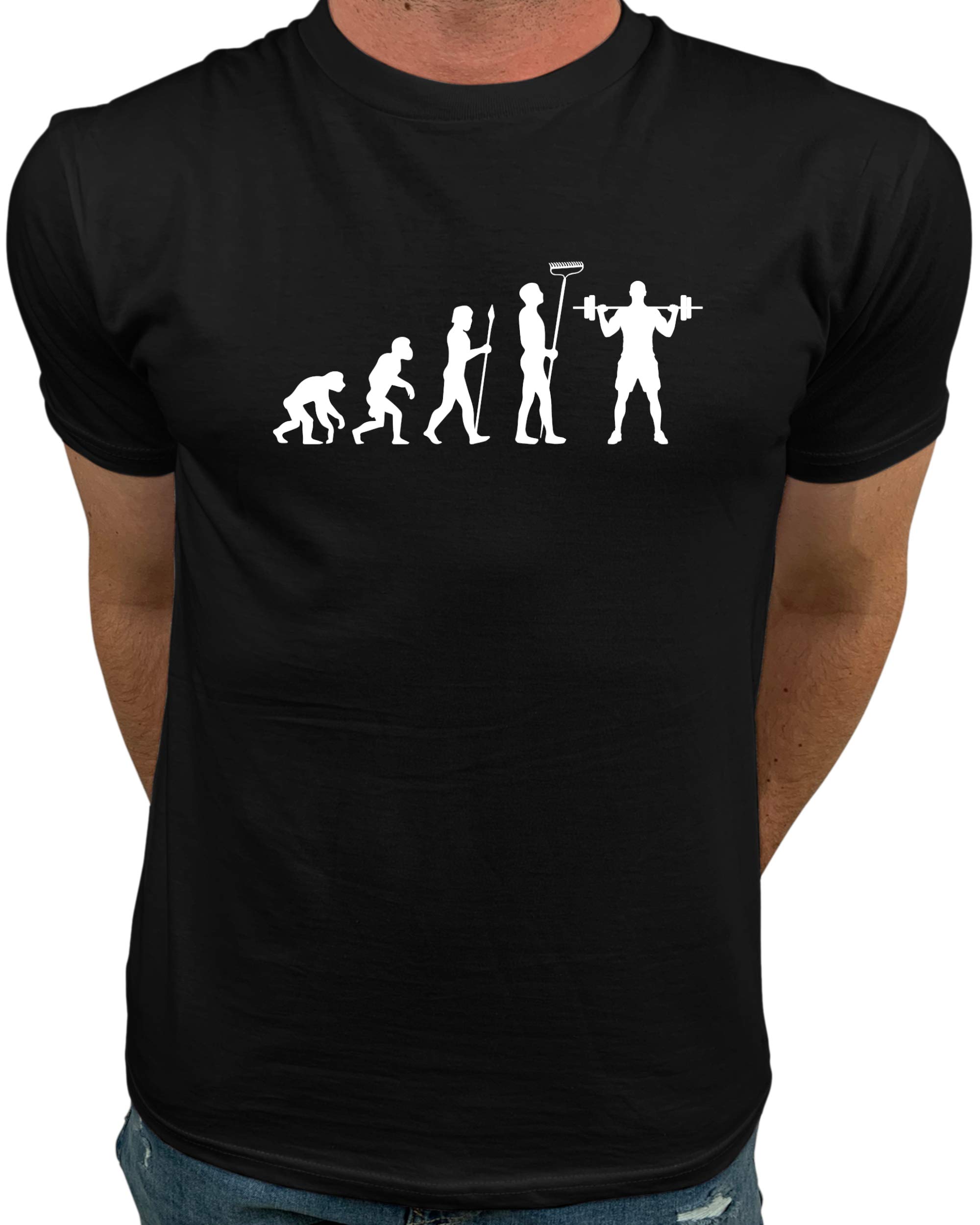 Funny Evolution of Man T-Shirts for Men | Monkey to Modern Man Graphic Tees - Perfect for Casual Wear, Gifts & Funny Outfits