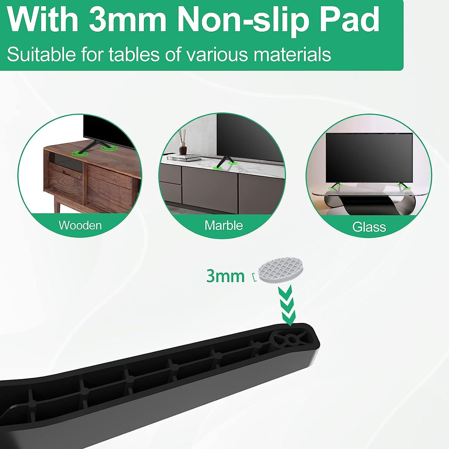 Universal TV Stand for LG 60-65 Inch TVs - Replacement Legs Base with Screws for Models 60UJ6050/60UK6090/60UM6900/60UN7300/65UJ6300/65UK6090/65UM6900/65UM7300PUA/65UN6950 - Perfect for Living Room, Bedroom & Home Theater Setup